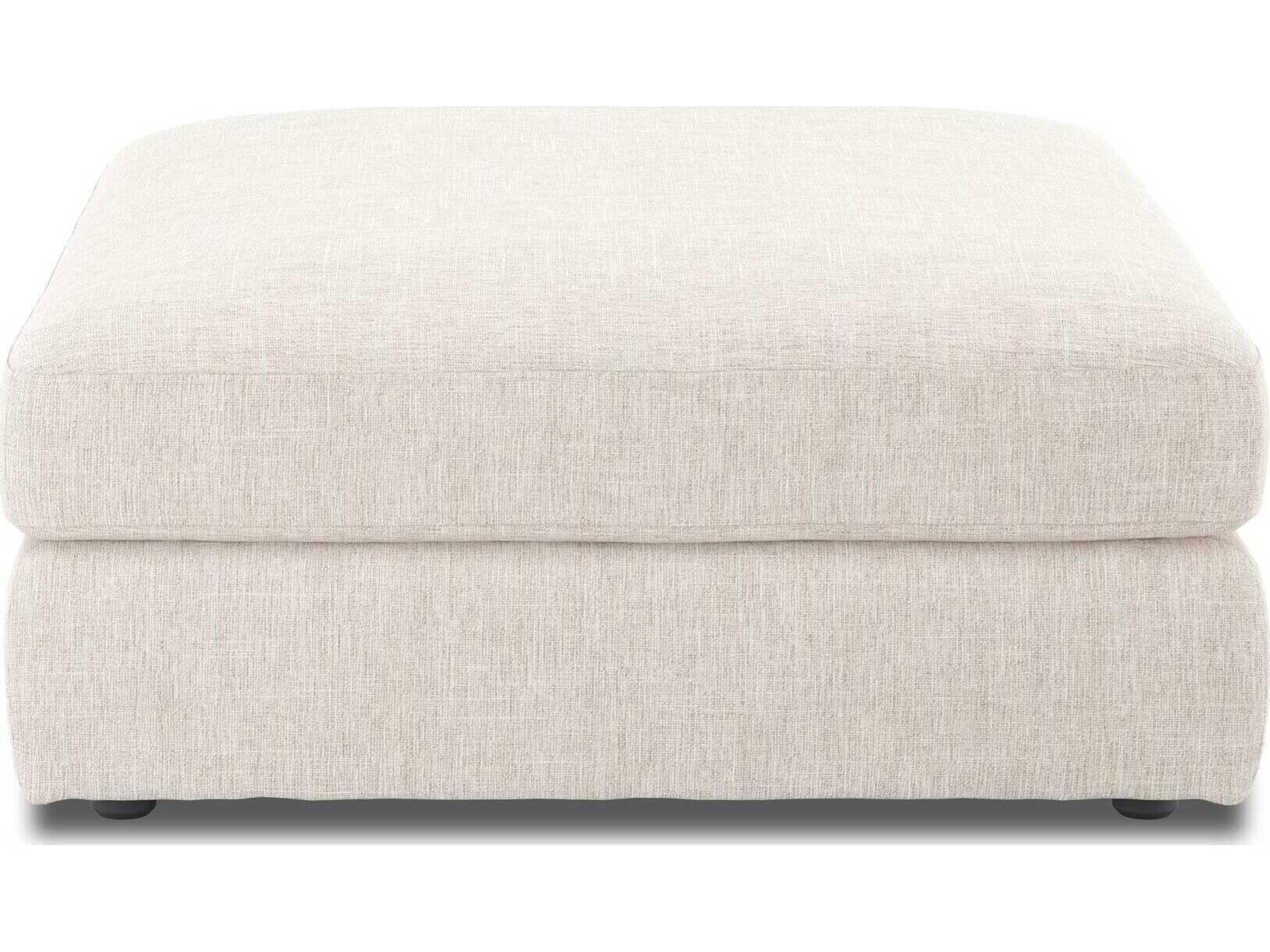 Four Hands Atelier Bloor Essence Natural Beige Upholstered Ottoman