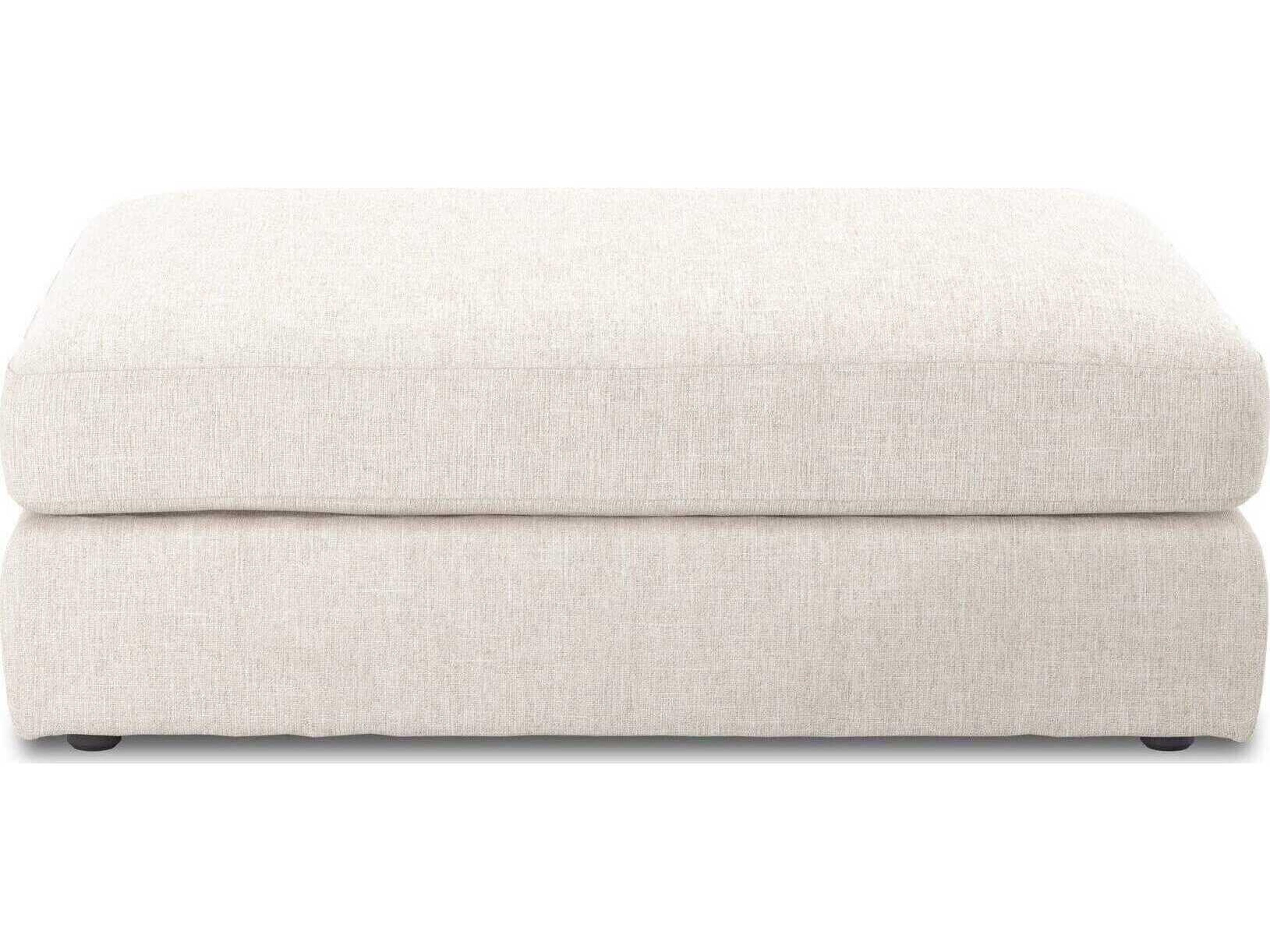 Four Hands Atelier Bloor Essence Natural Beige Upholstered Ottoman