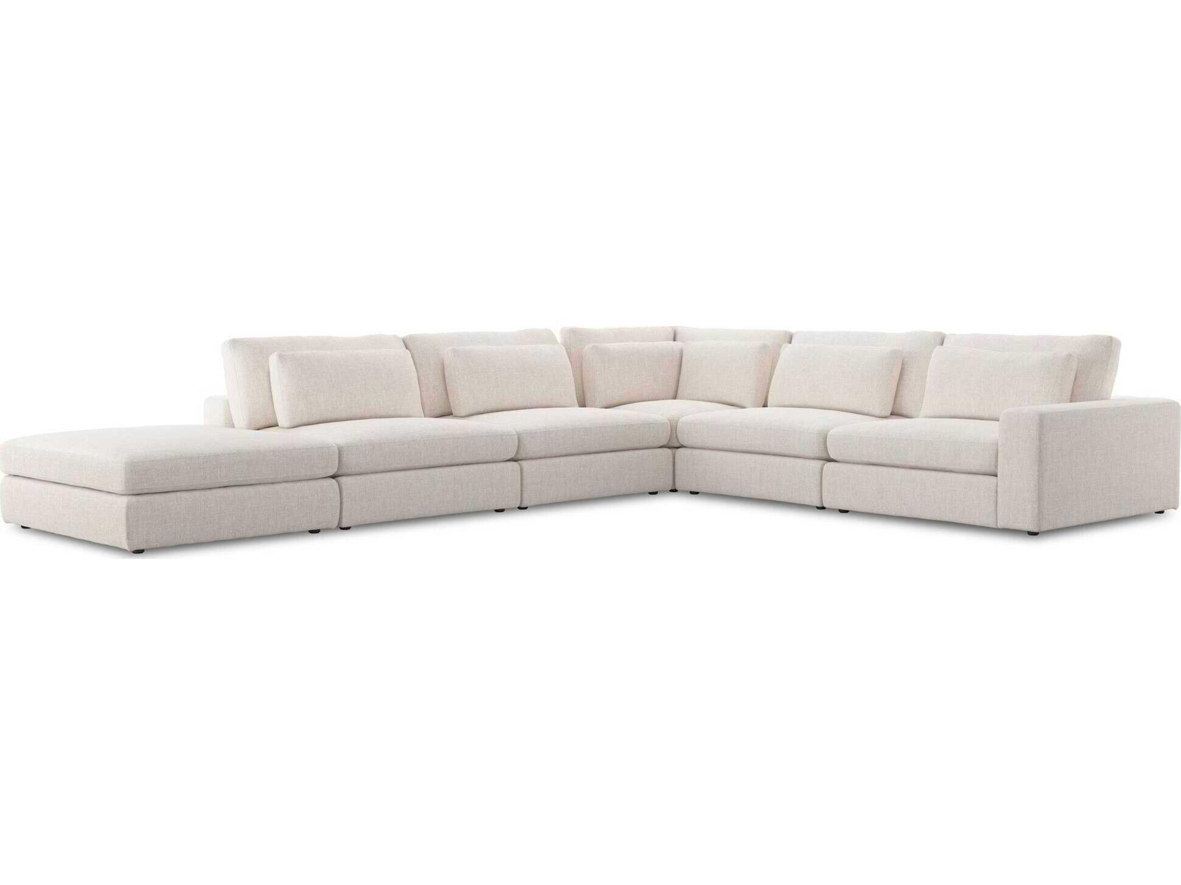 Atelier Bloor 5 - Piece Beige Upholstered Sectional Sofa with Ottoman