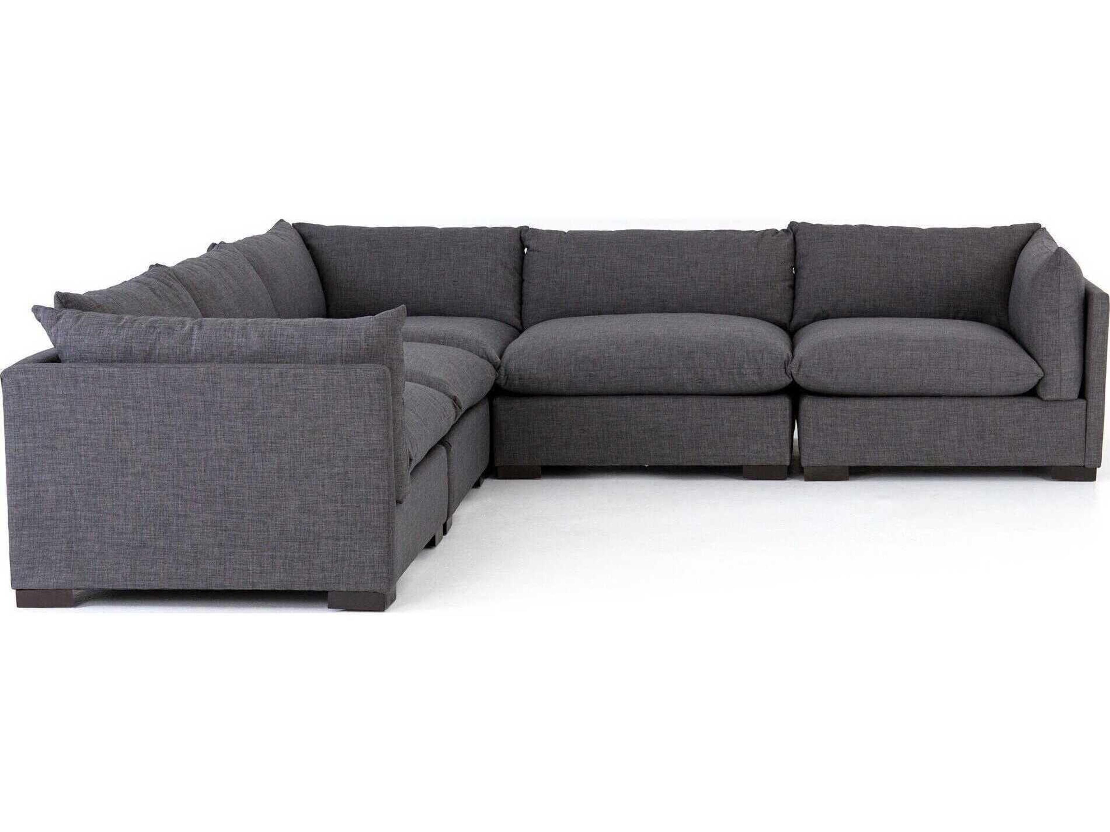 Four Hands Atelier Westwood 5 - Piece Gray Upholstered Sectional Sofa