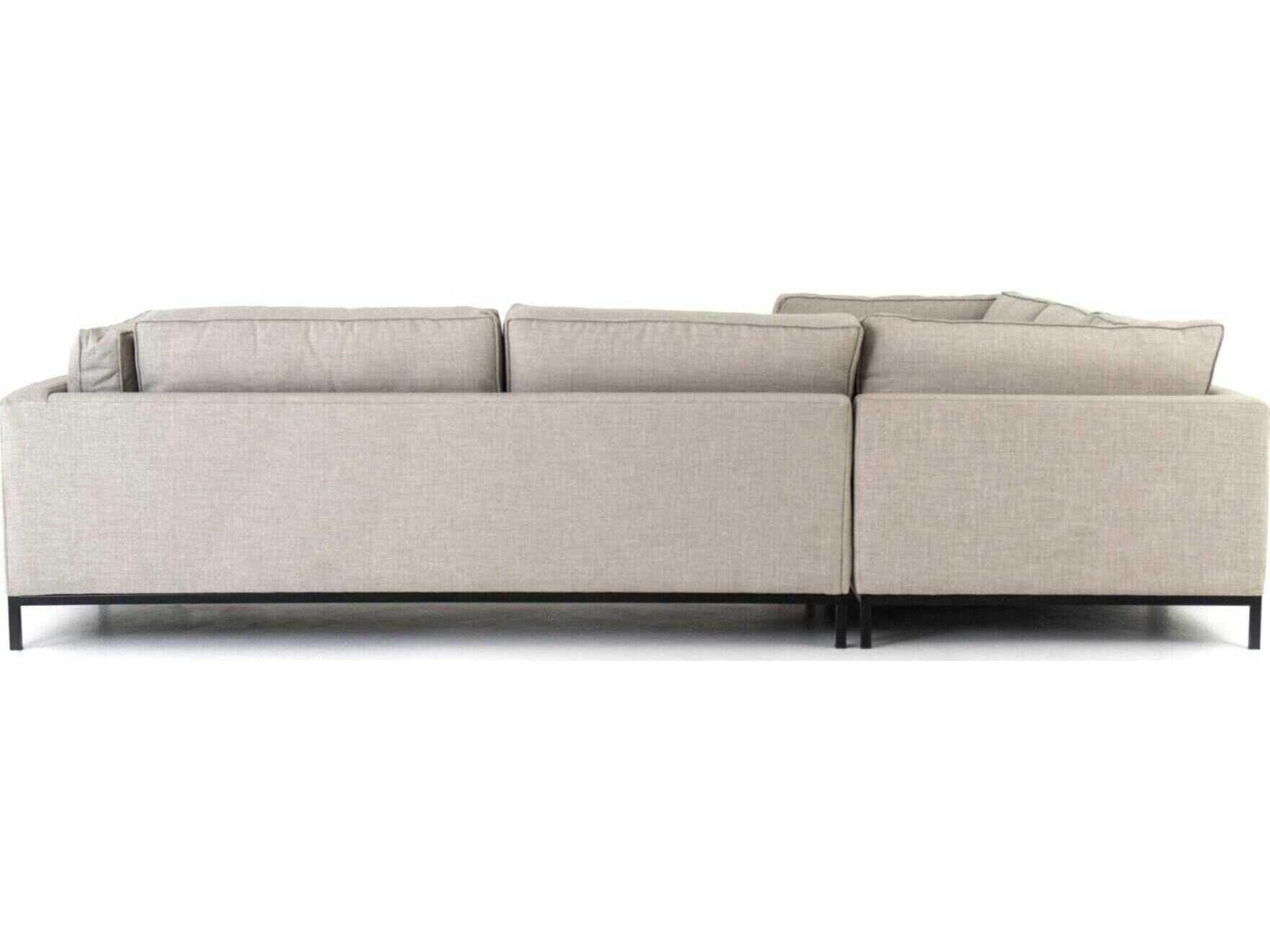 Luxecor Globetrotter Westwood 3 - Piece Beige Upholstered Sectional Sofa