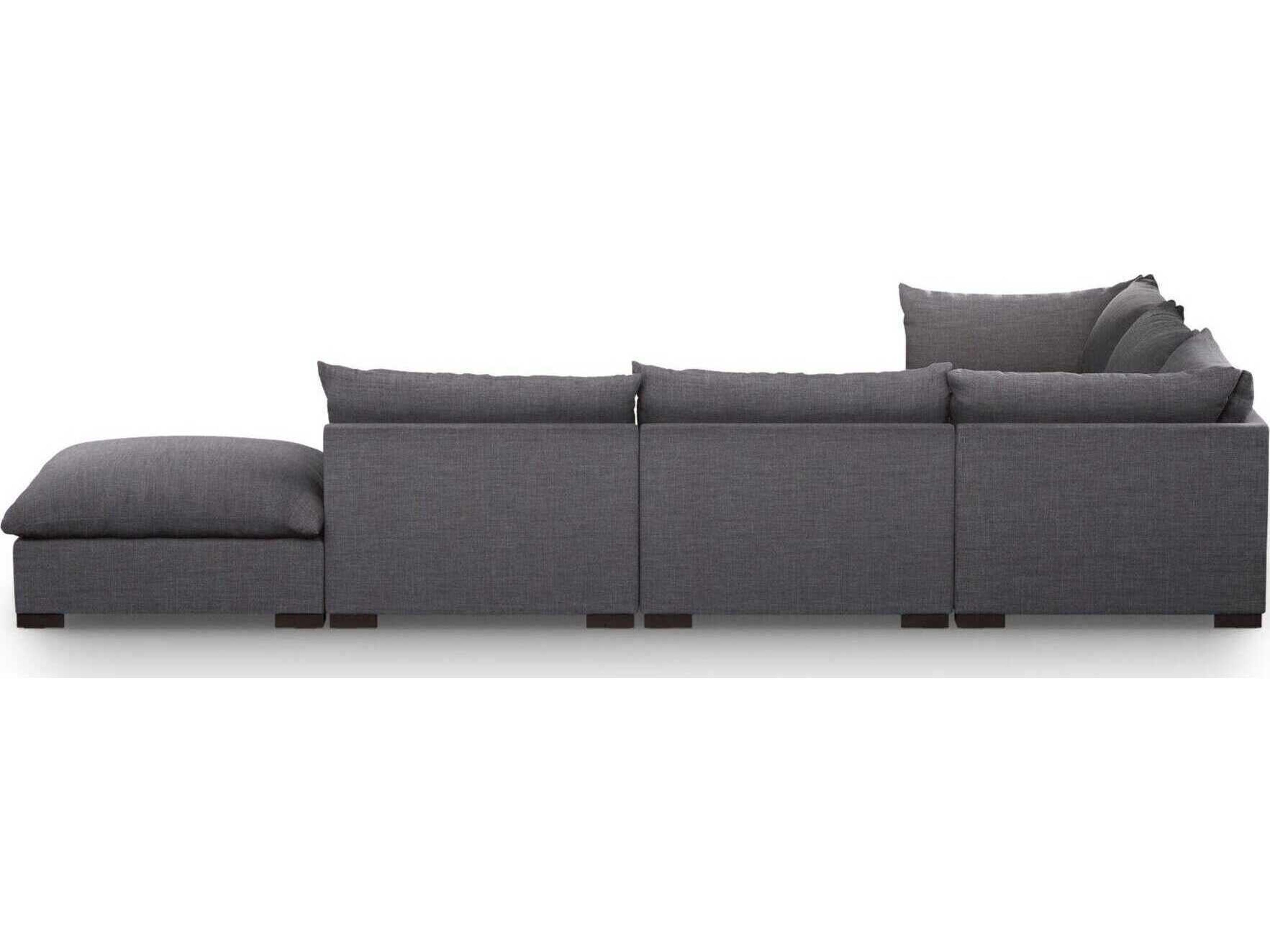 Four Hands Atelier Westwood 3 - Piece Gray Upholstered Sectional Sofa with Ottoman