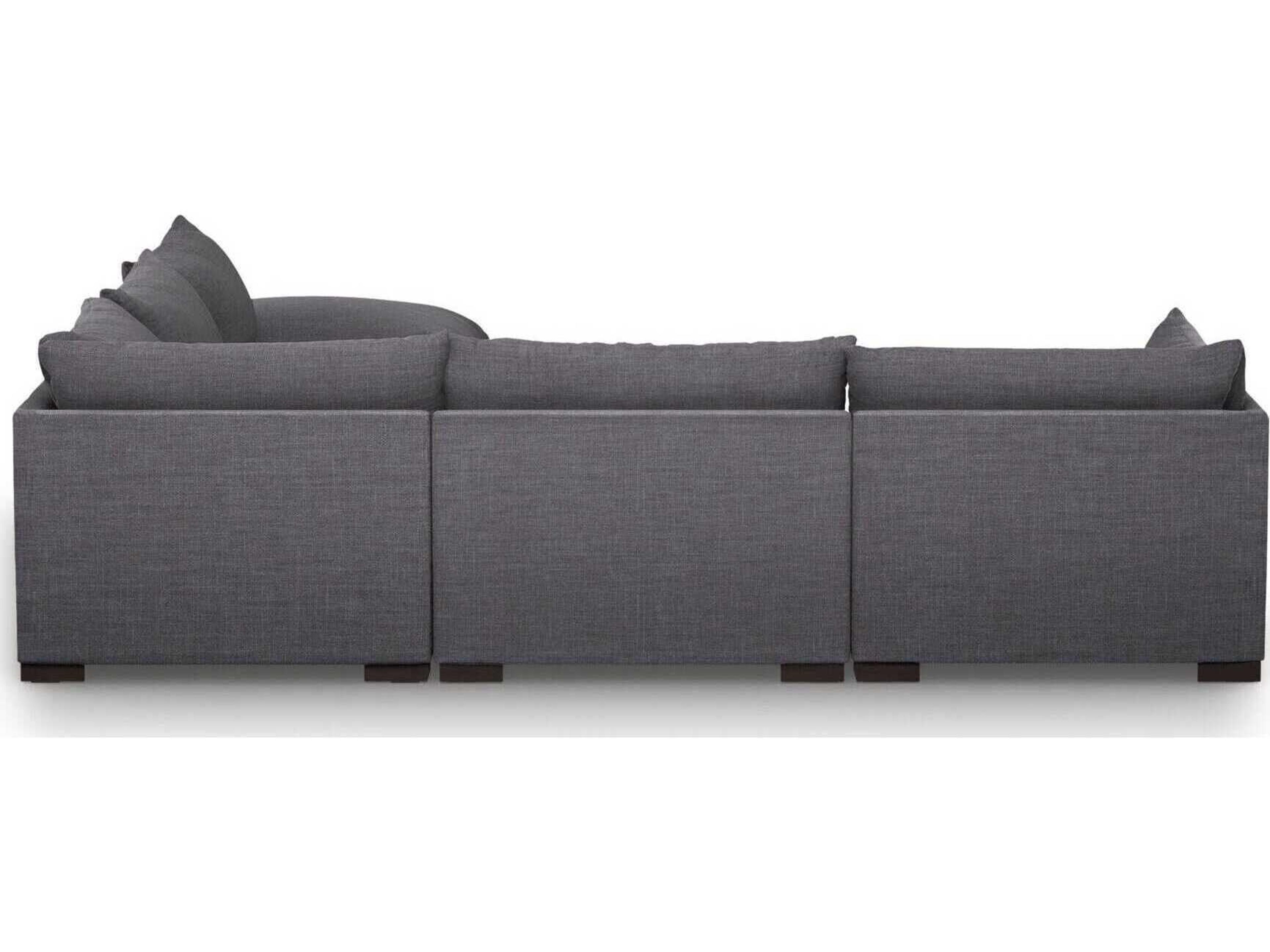 Four Hands Atelier Westwood 3 - Piece Gray Upholstered Sectional Sofa with Ottoman