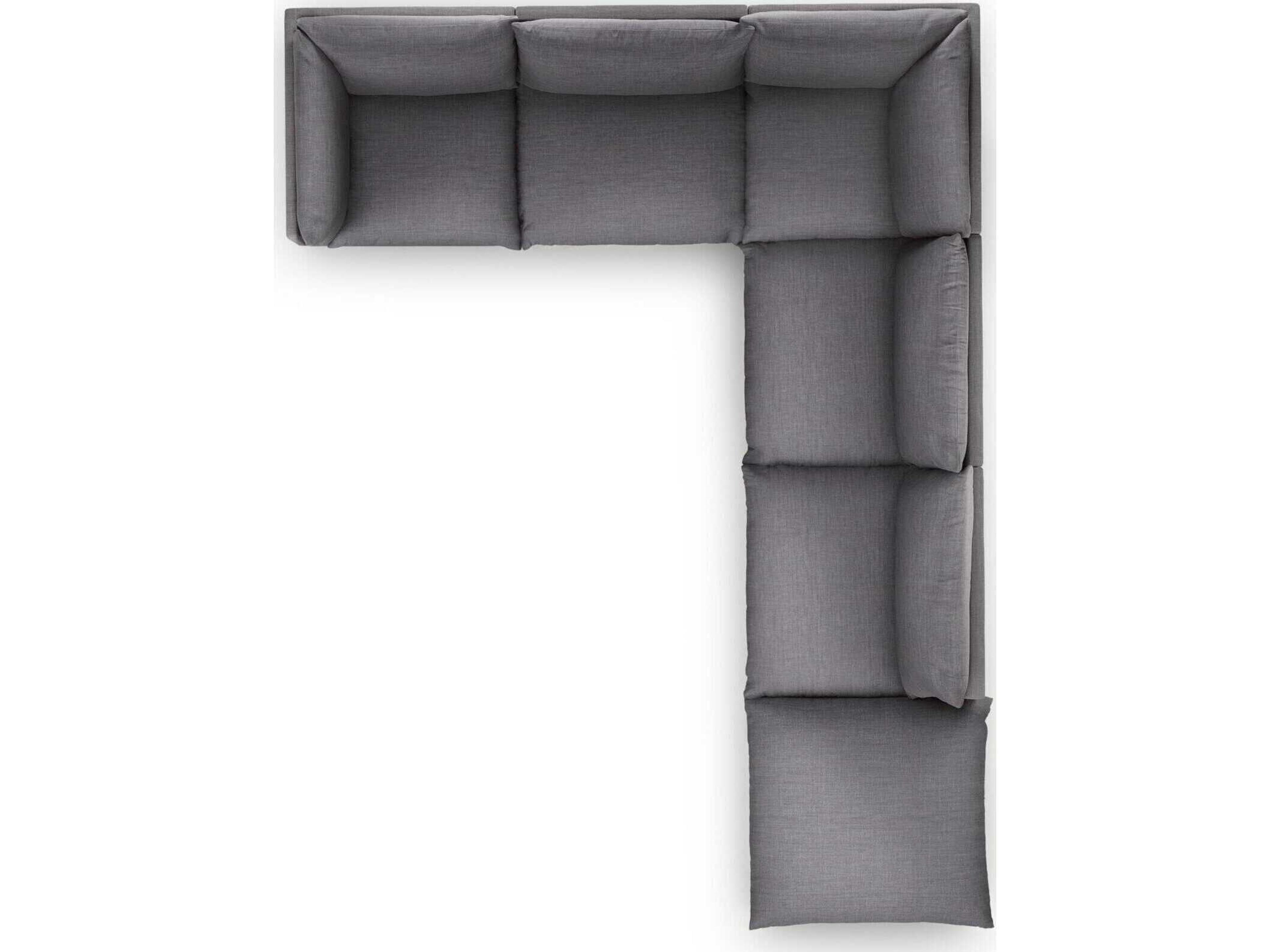 Four Hands Atelier Westwood 3 - Piece Gray Upholstered Sectional Sofa with Ottoman