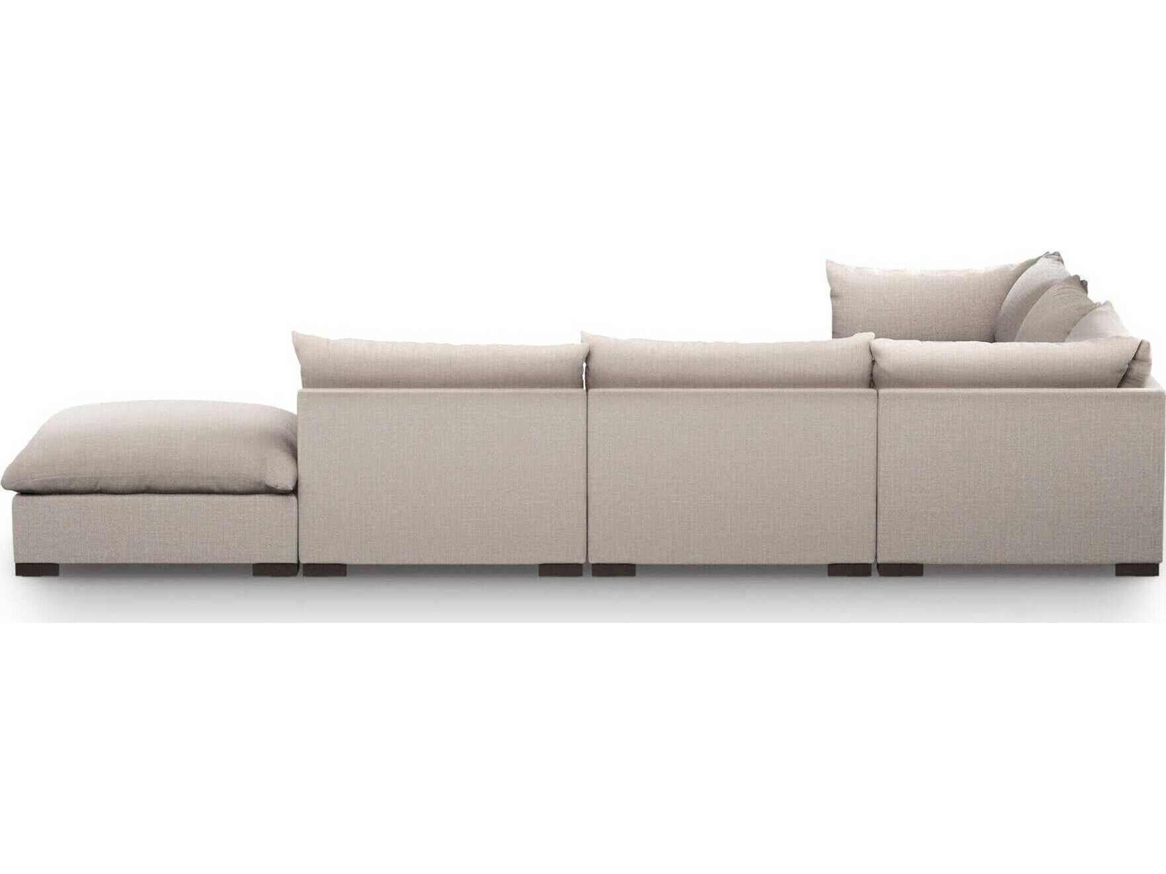 Four Hands Atelier Westwood 5 - Piece Beige Upholstered Sectional Sofa with Ottoman