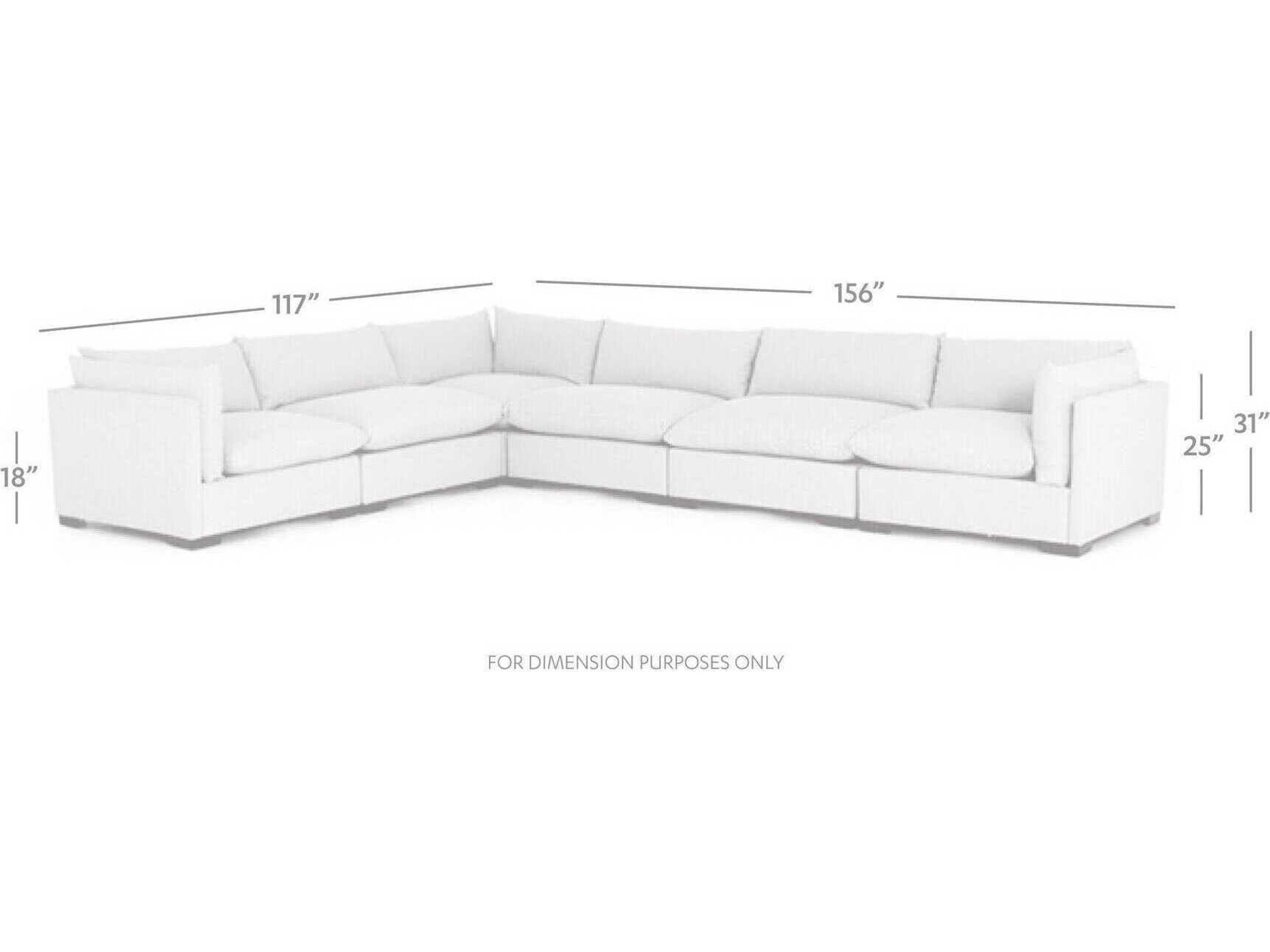 Four Hands Atelier Westwood 6 - Piece Beige Upholstered Sectional Sofa