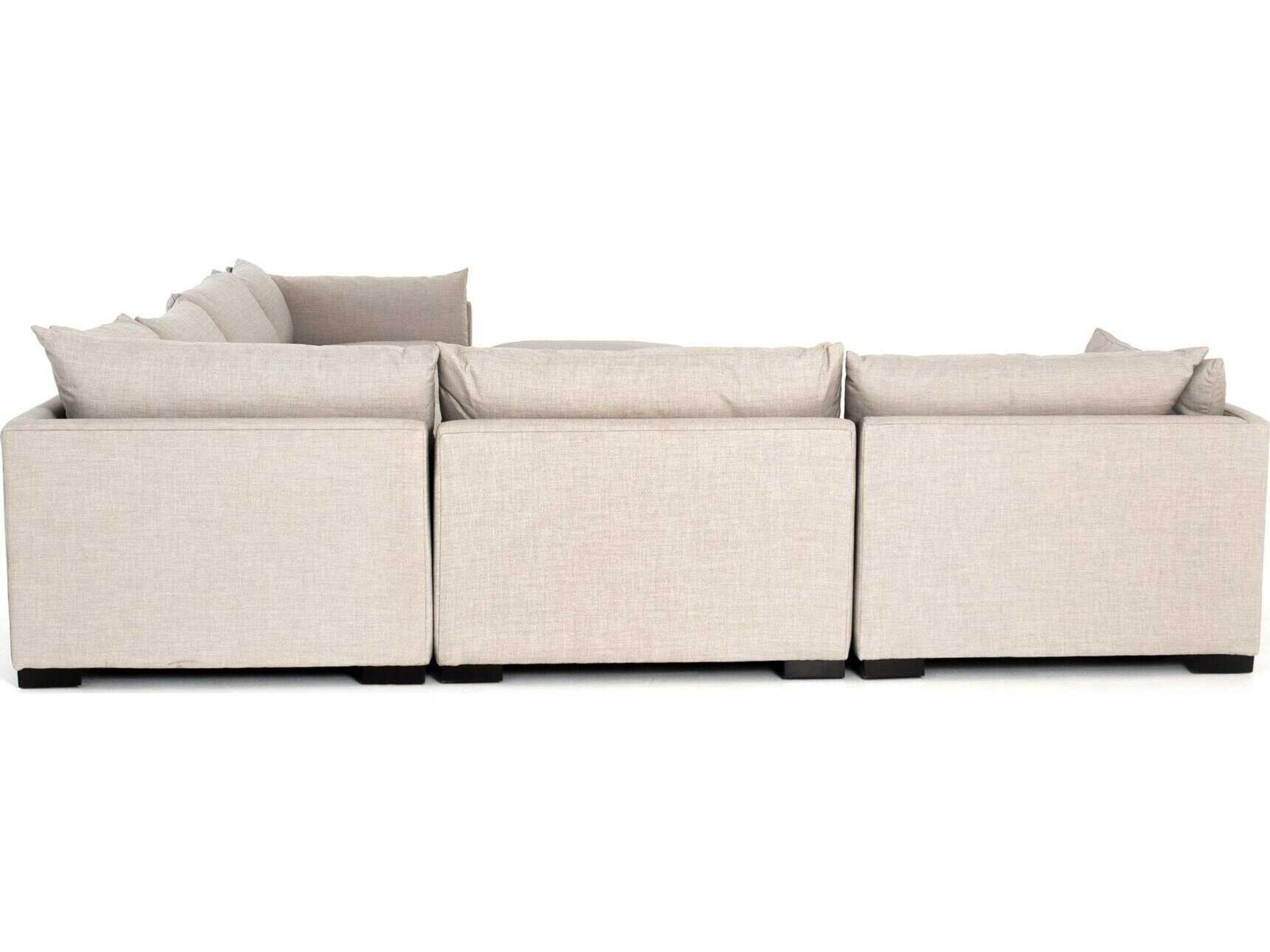 Four Hands Atelier Westwood 6 - Piece Beige Upholstered Sectional Sofa with Ottoman