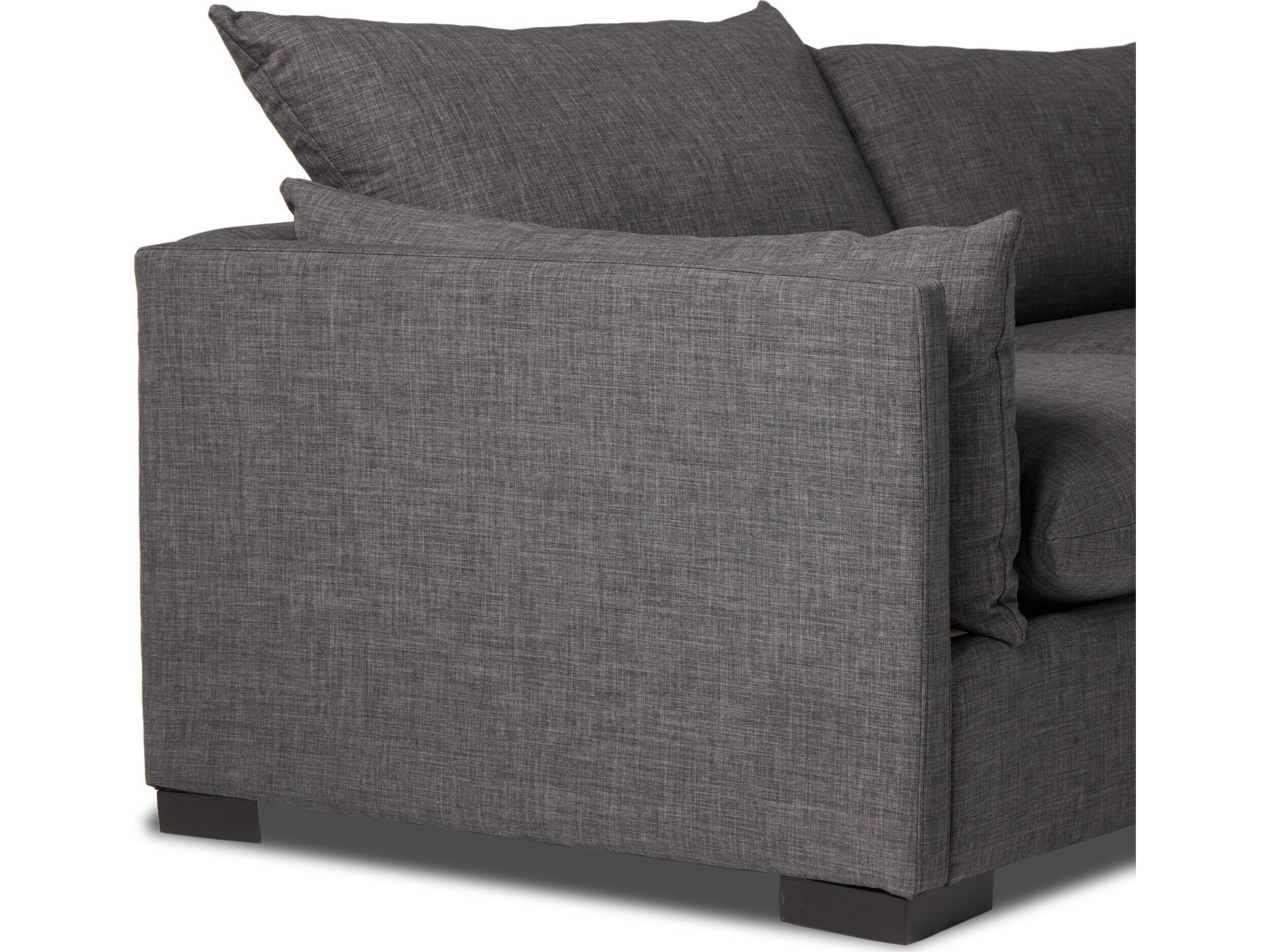 Four Hands Atelier Westwood 7 - Piece Gray Upholstered Sectional Sofa with Ottoman