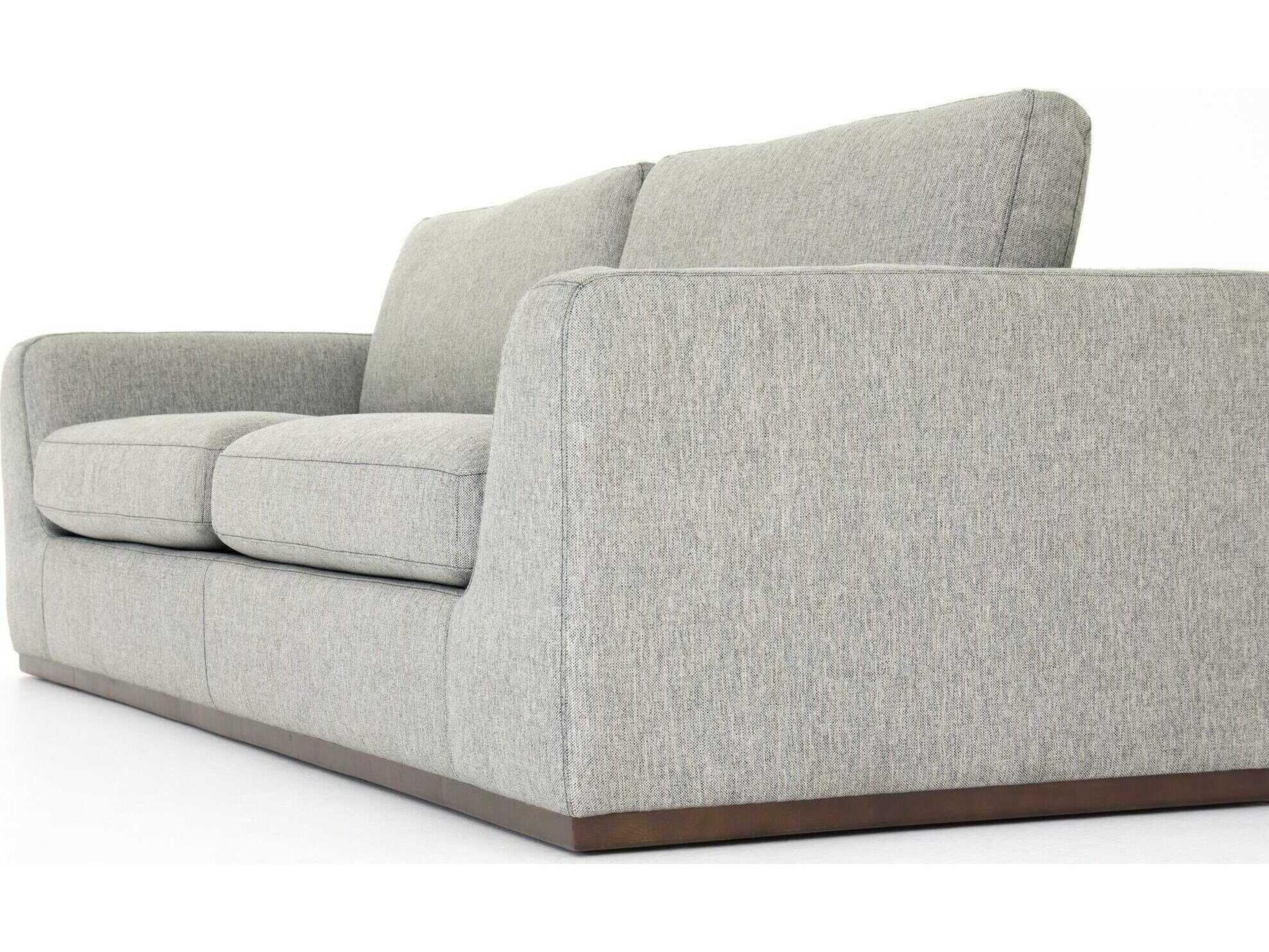 Luxecor Globetrotter Colt Aldred Silver Aged Sienna Gray Upholstered Sofa