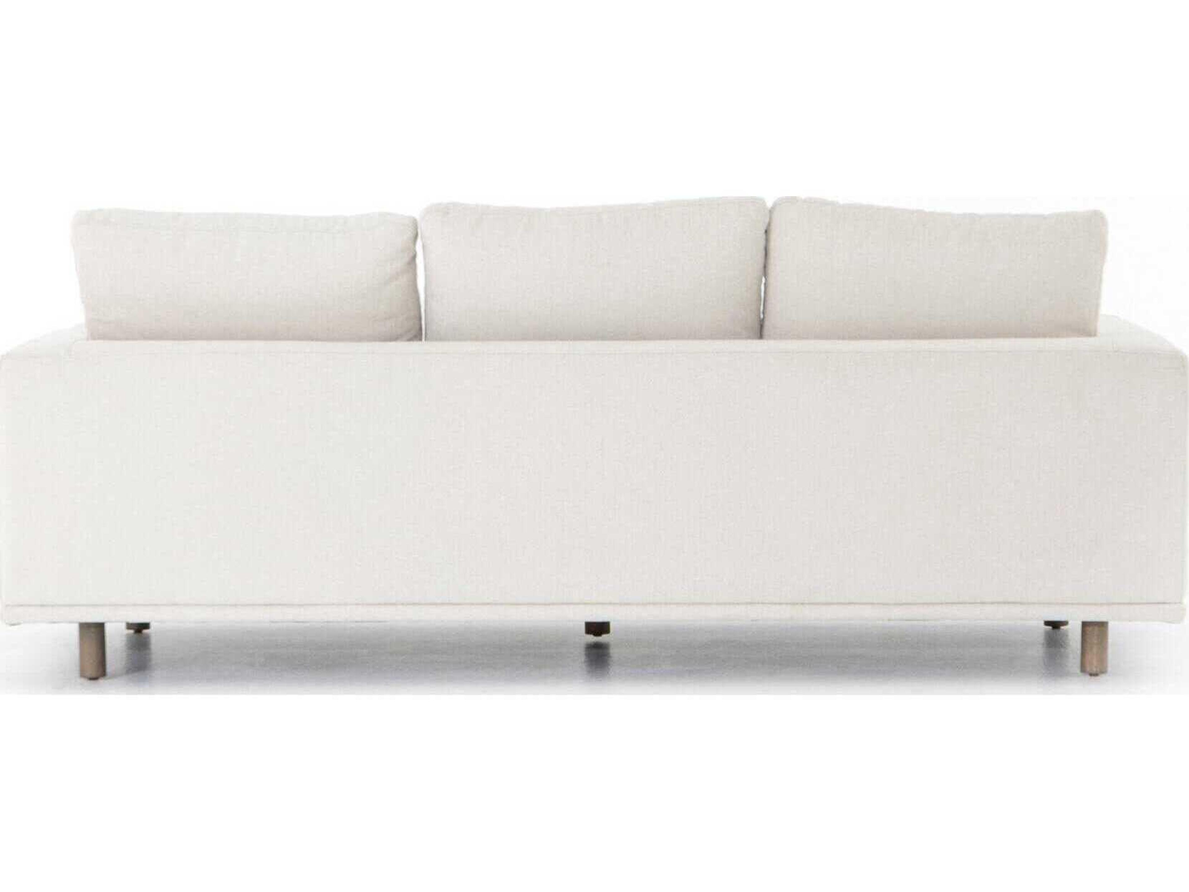 Four Hands Centrale Dom Weathered Umber Bonnell Ivory Cream Upholstered Sofa