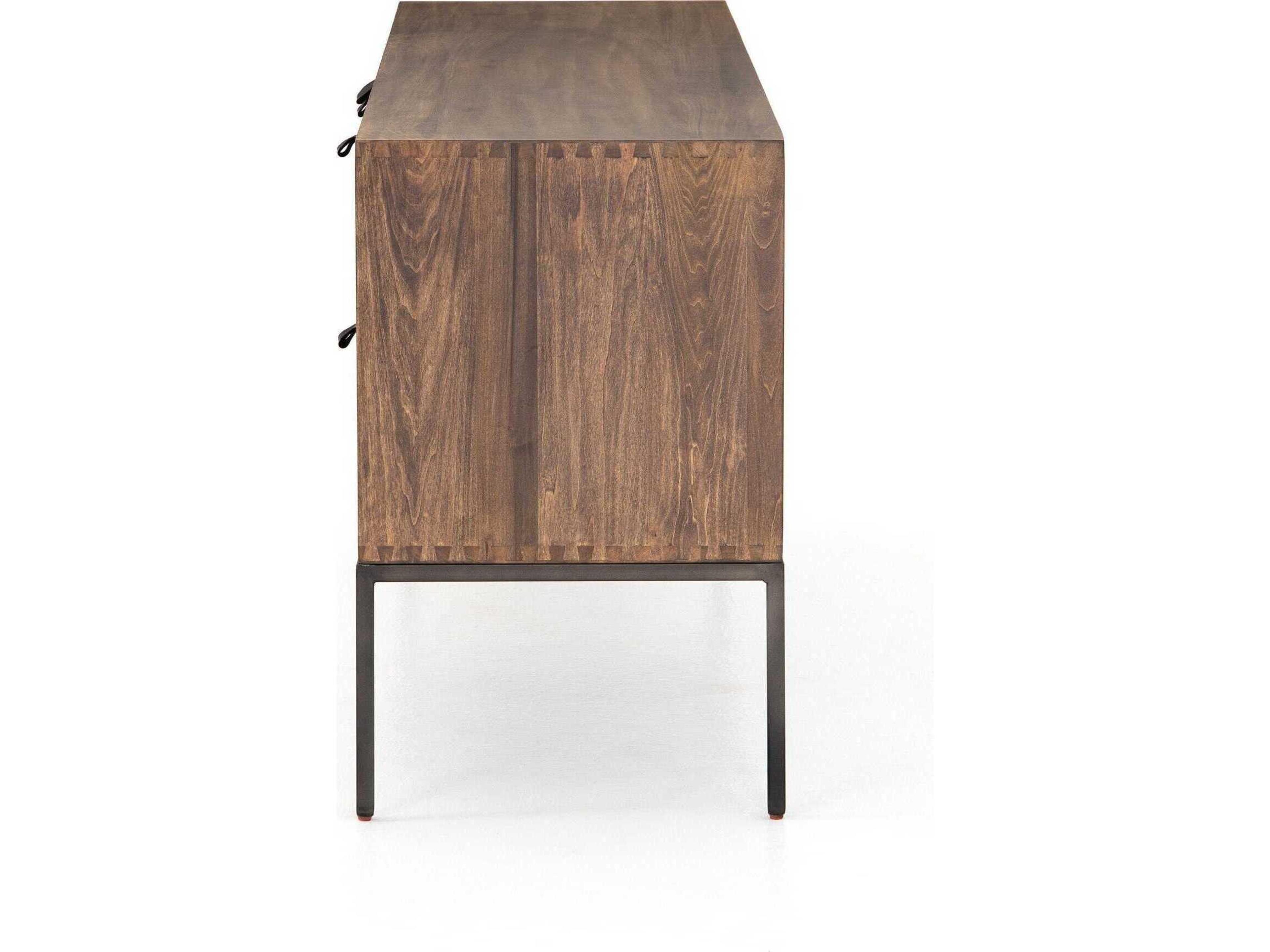 Four Hands Fulton Trey 69" Poplar Wood Natural Iron Auburn Media Console