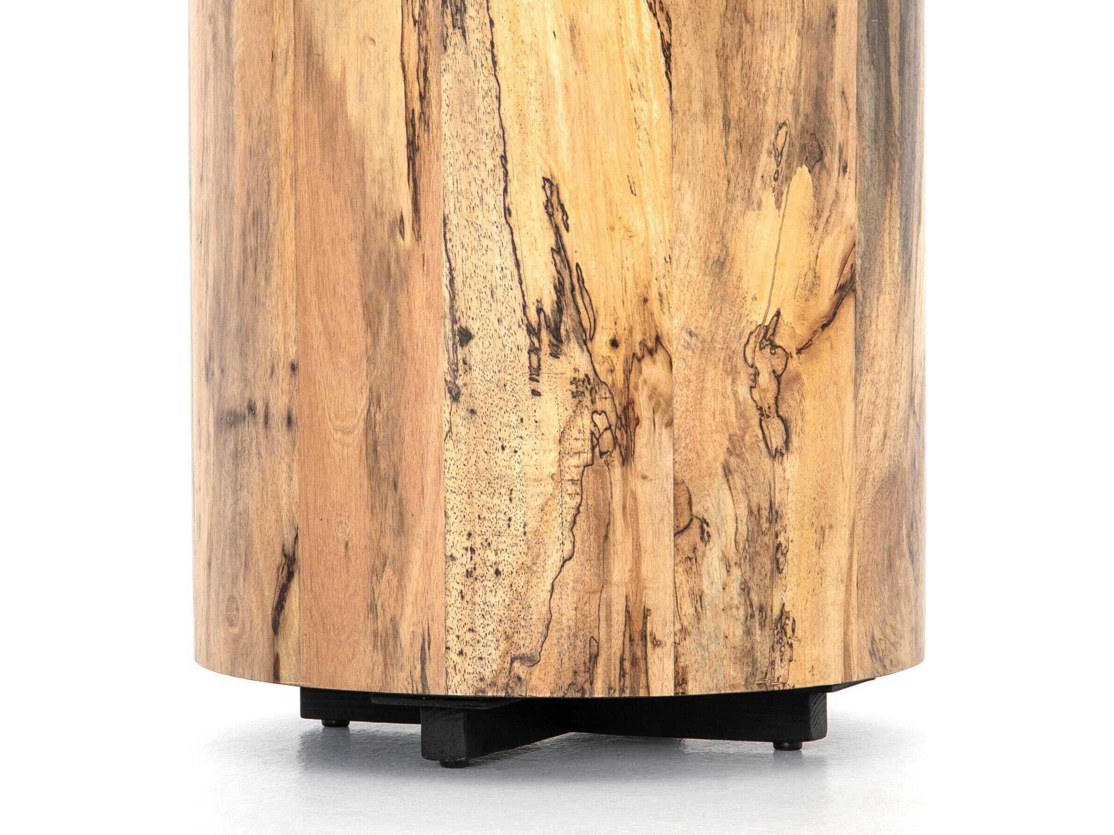 Four Hands Wesson Hudson Spalted Primavera Round End Table