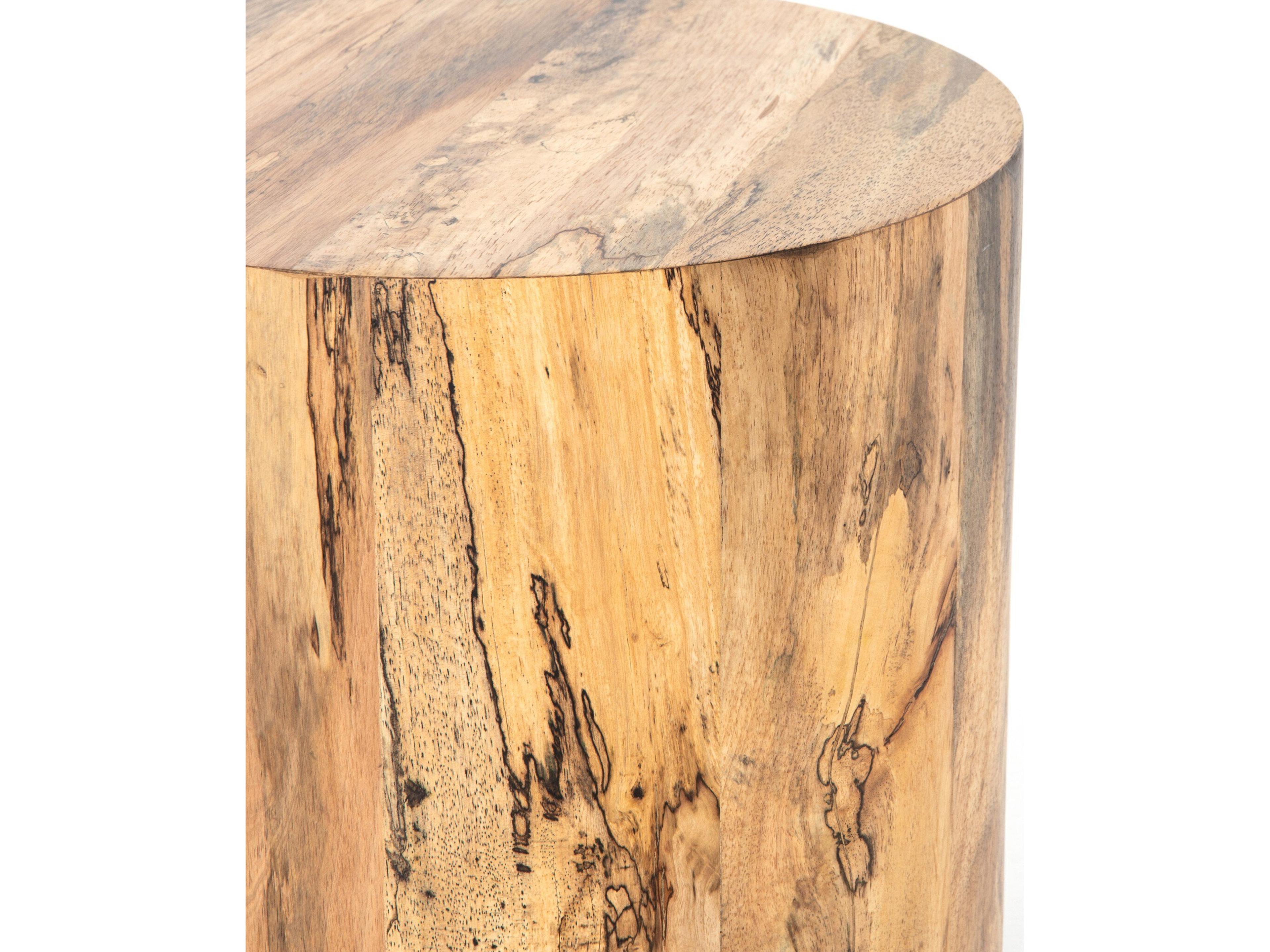 Four Hands Wesson Hudson Spalted Primavera Round End Table