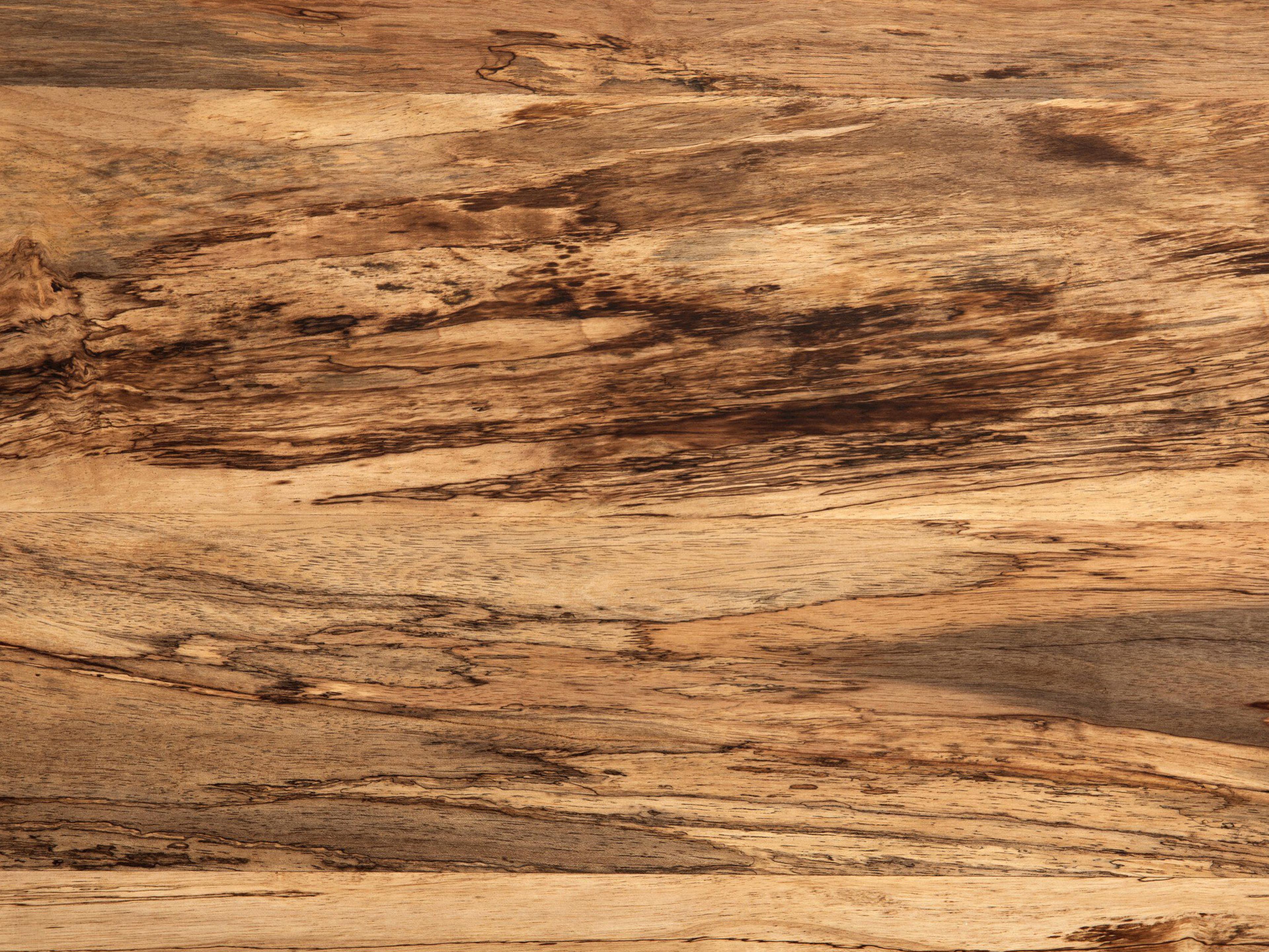 Luxecor Globetrotter Hudson Square Wood Spalted Primavera Oxidized Iron Coffee Table