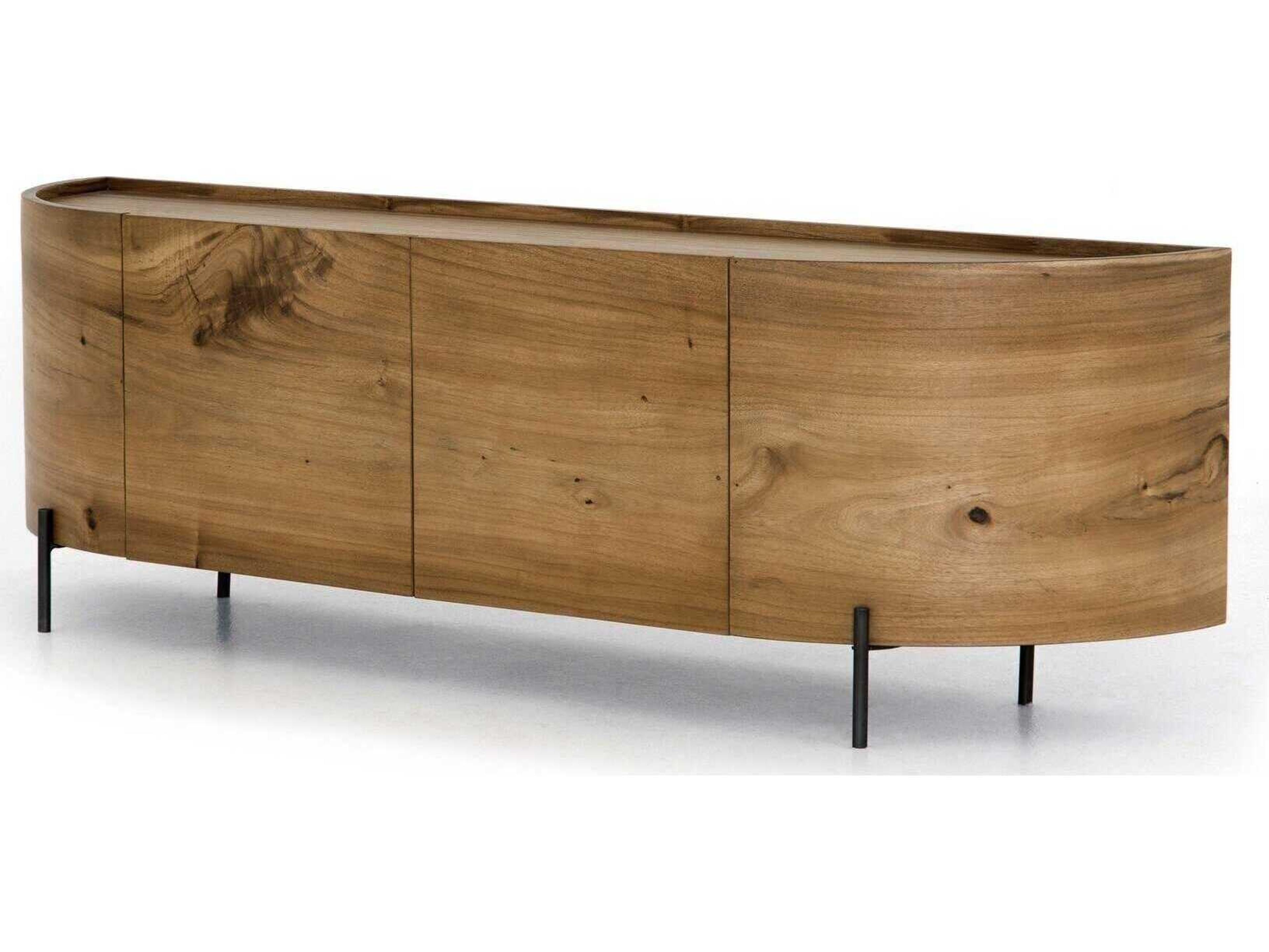 Wesson Lunas Wood Gold Guanacaste Bronzed Iron Console Table