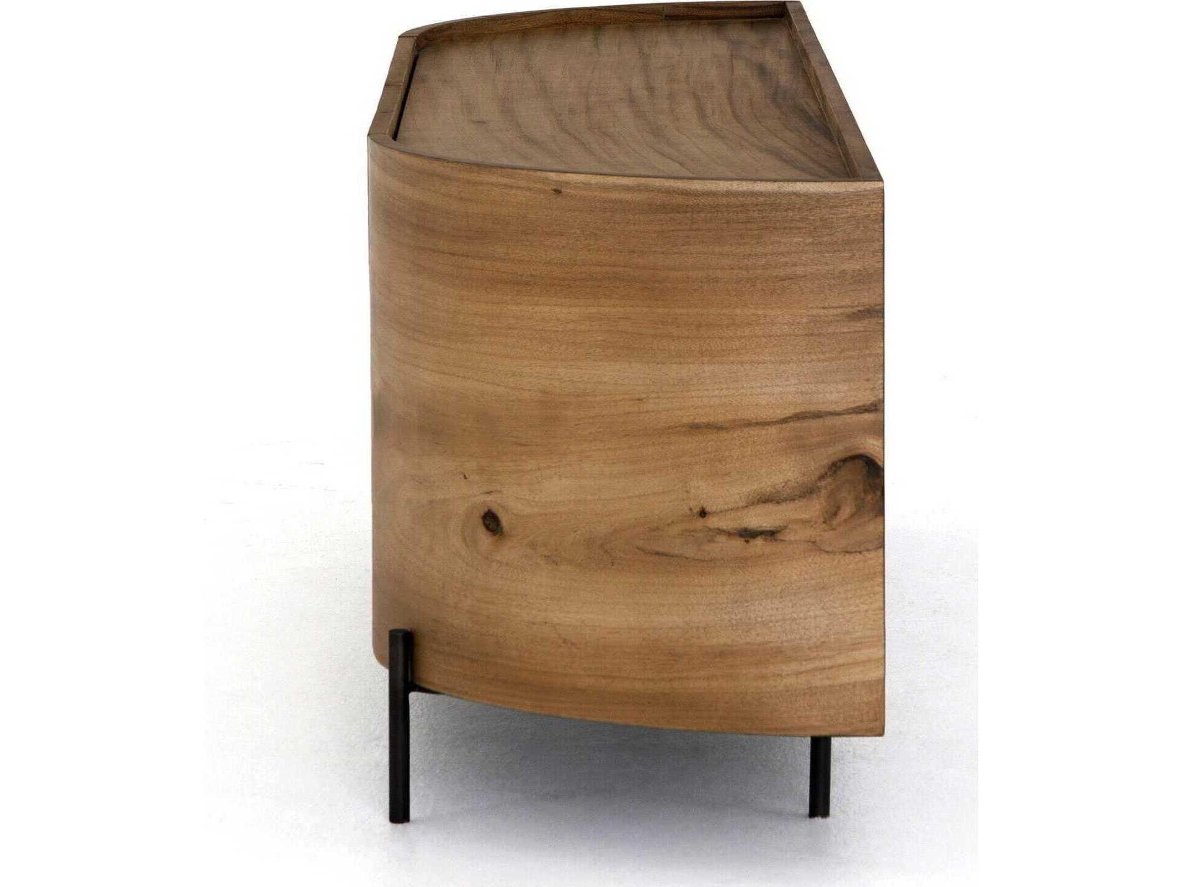 Four Hands Wesson Lunas Wood Gold Guanacaste Bronzed Iron Console Table