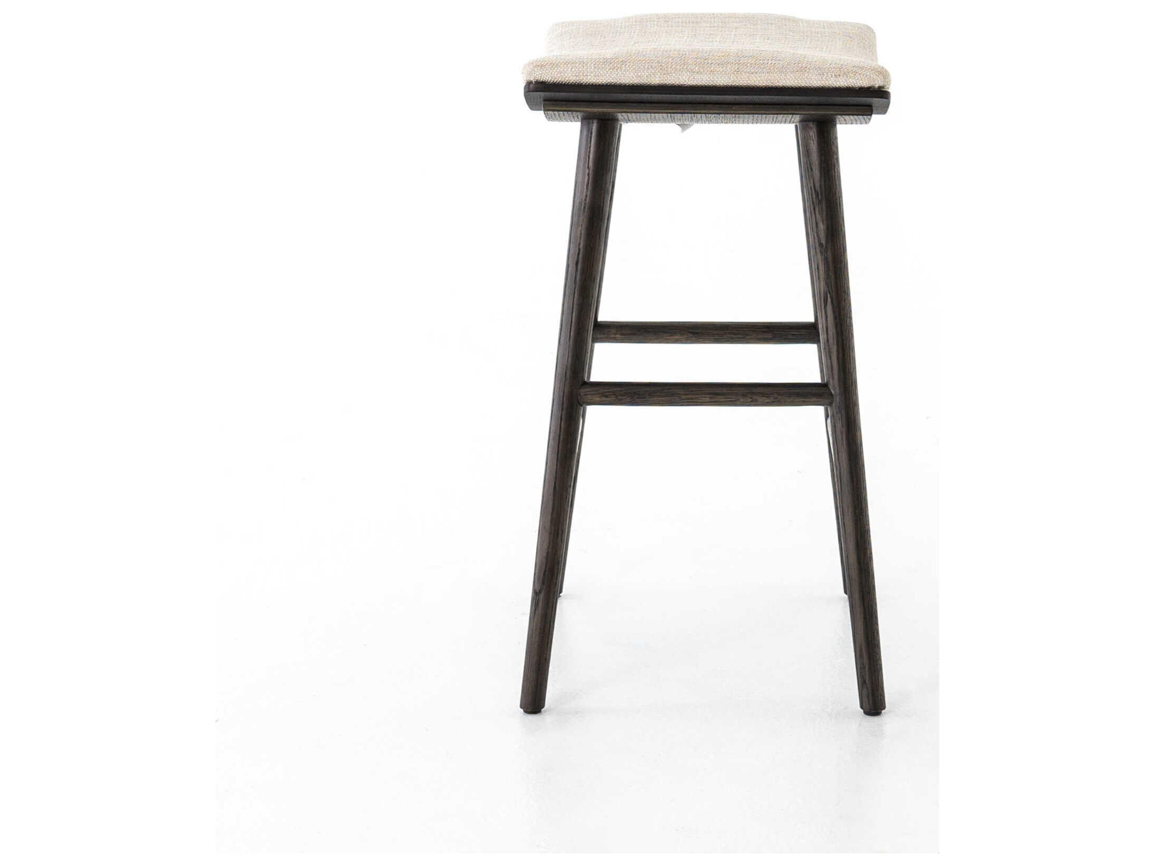 Luxecor Globetrotter Union Upholstered Ash Wood Light Carbon Essence Natural Counter Stool
