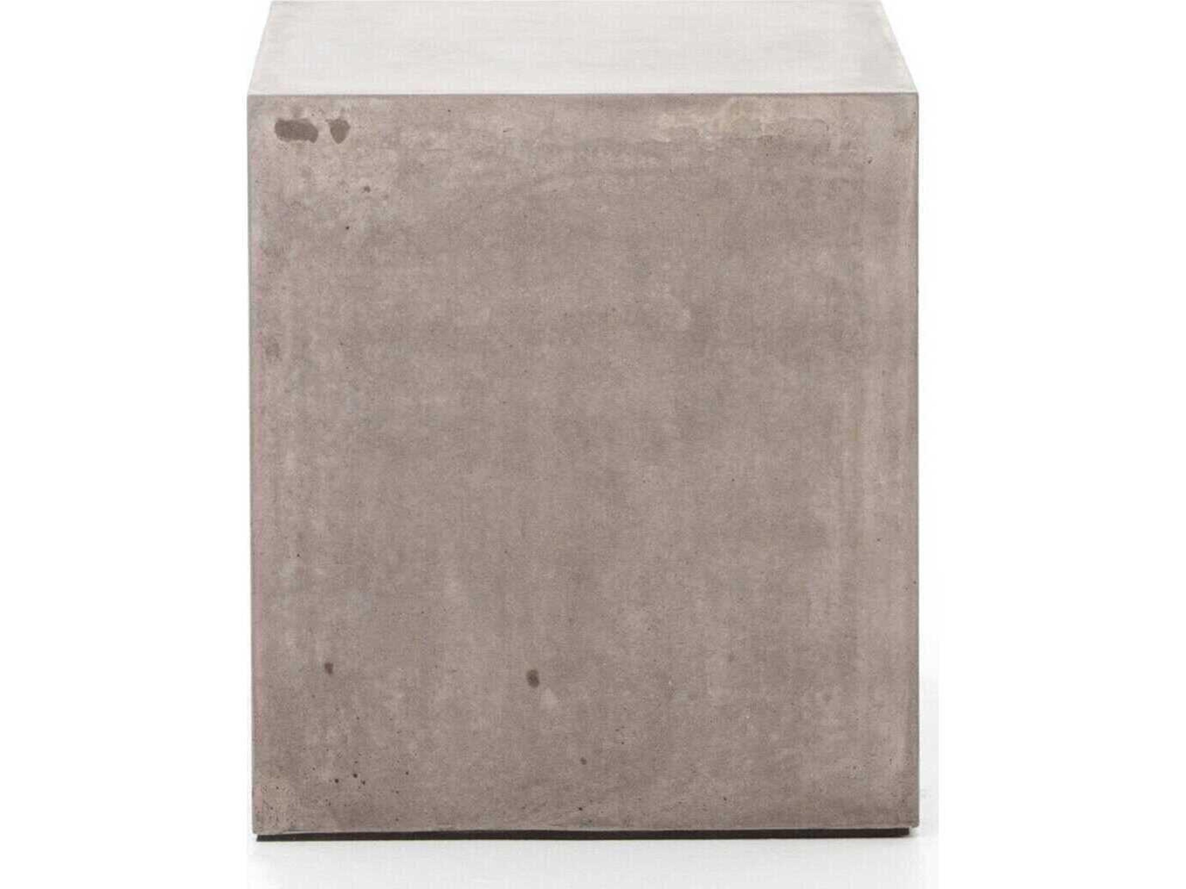Four Hands Bina Parish Rectangular Grey Concrete End Table