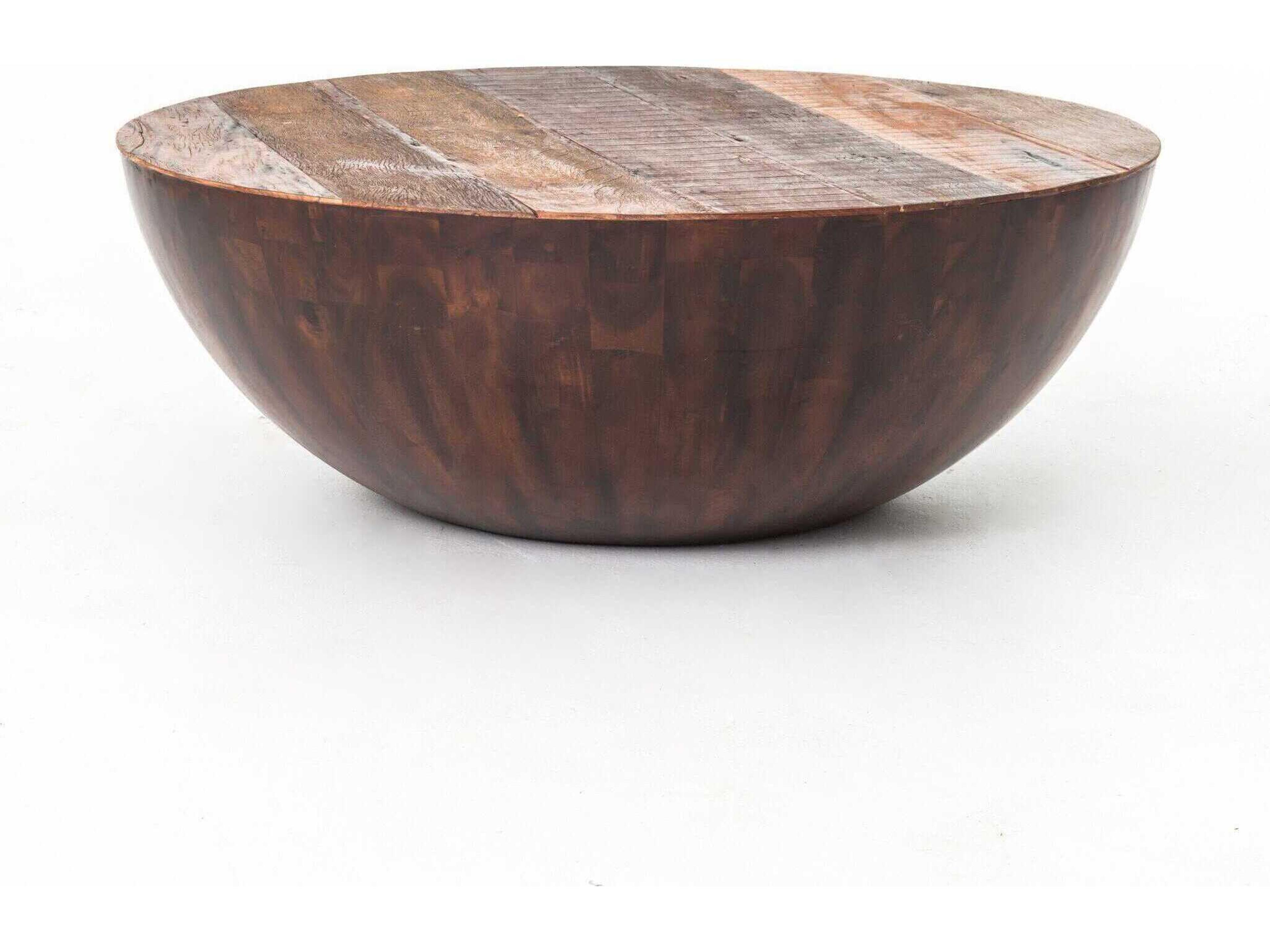 Luxecor Globetrotter Ryan Round Wood Warm Brown Acacia Natural Peroba Coffee Table