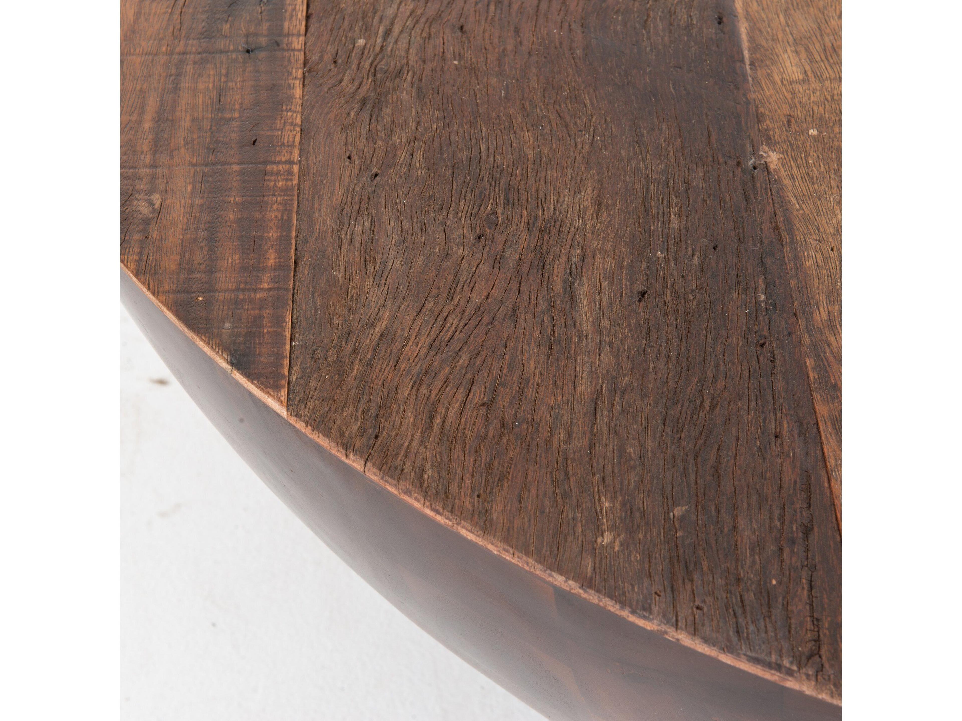 Luxecor Globetrotter Ryan Round Wood Warm Brown Acacia Natural Peroba Coffee Table