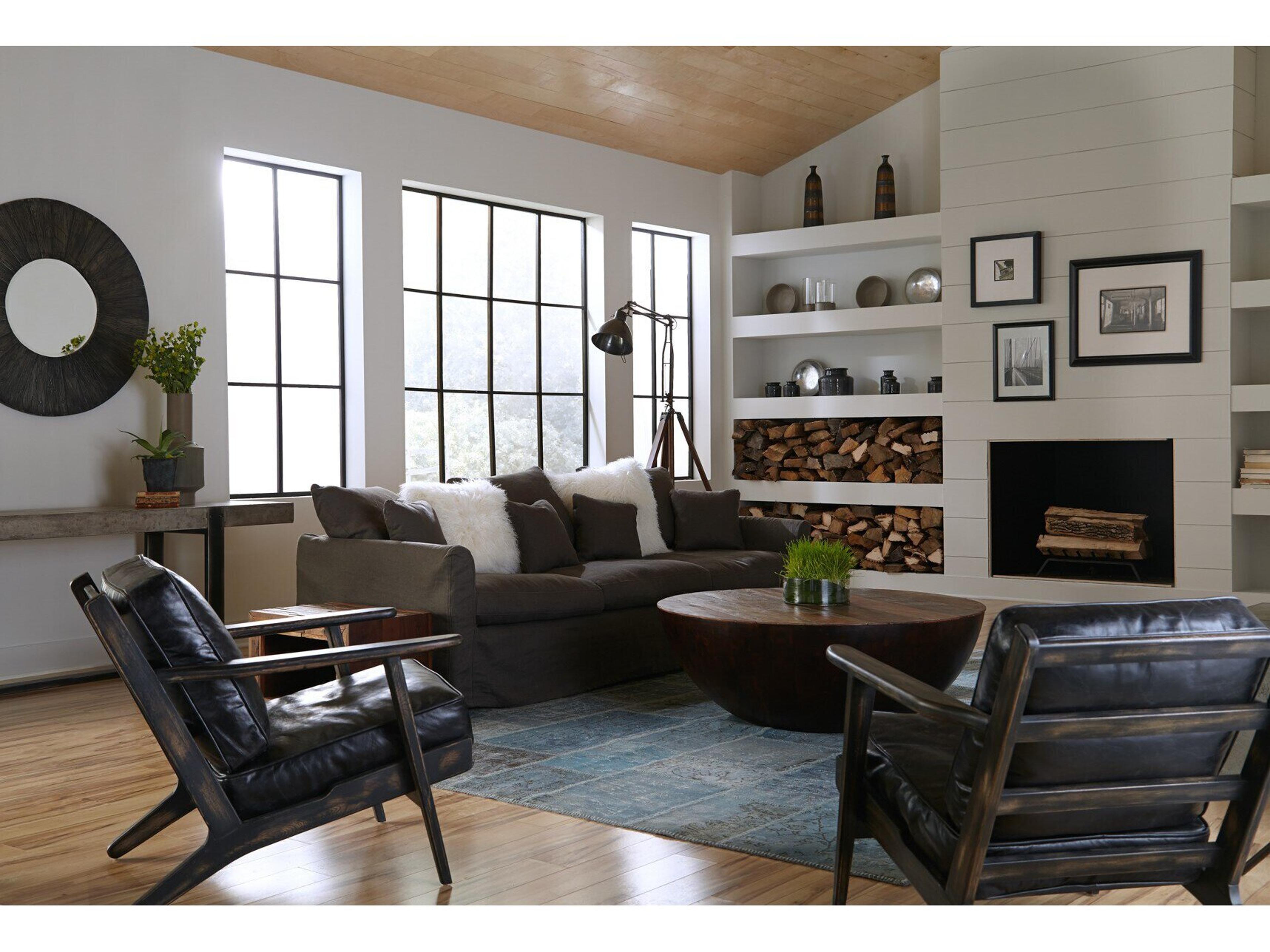 Luxecor Globetrotter Ryan Round Wood Warm Brown Acacia Natural Peroba Coffee Table