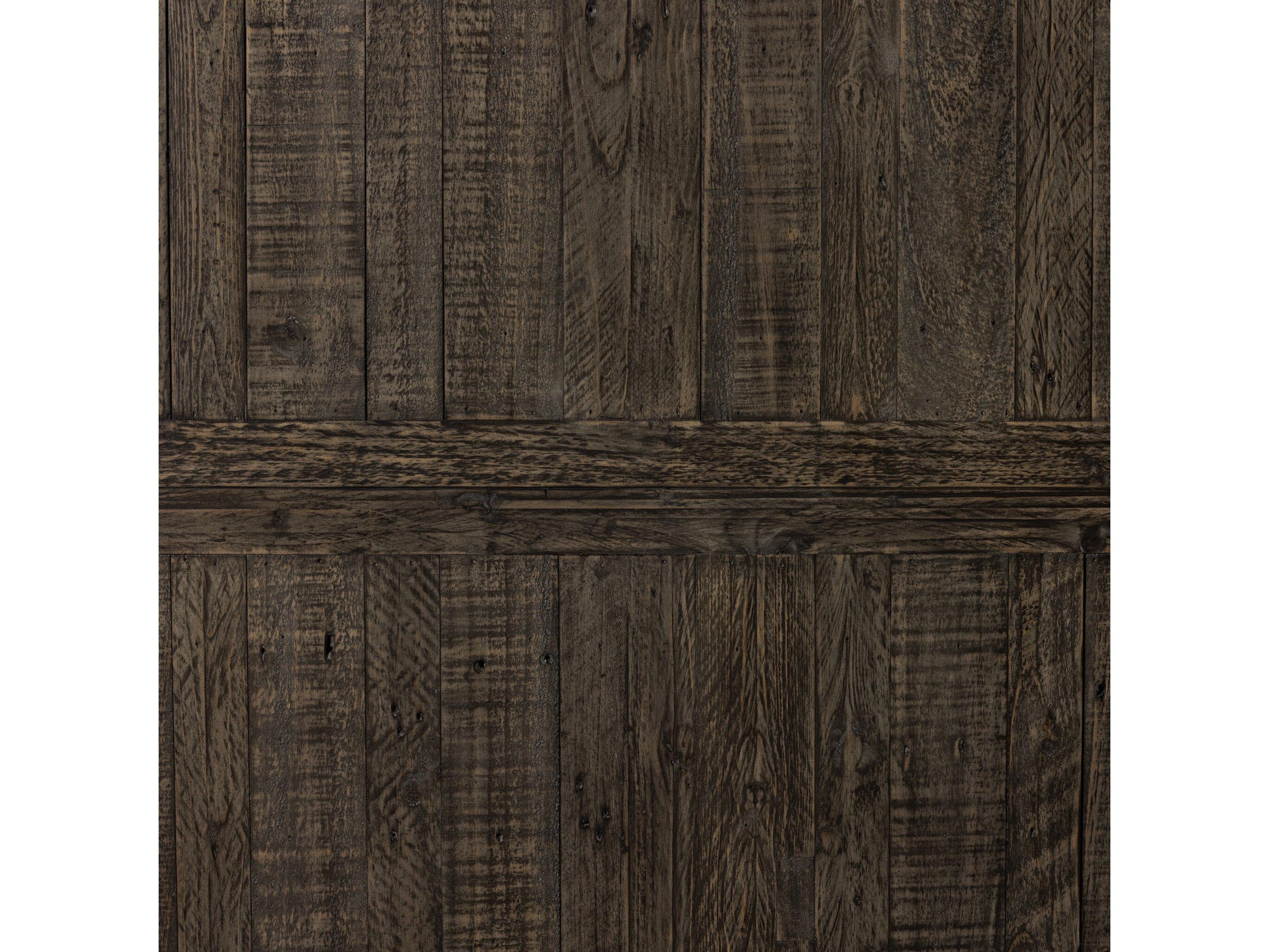 Four Hands Reclaimed Cintra Extendable Round Wood Rustic Black Olive Dining Table