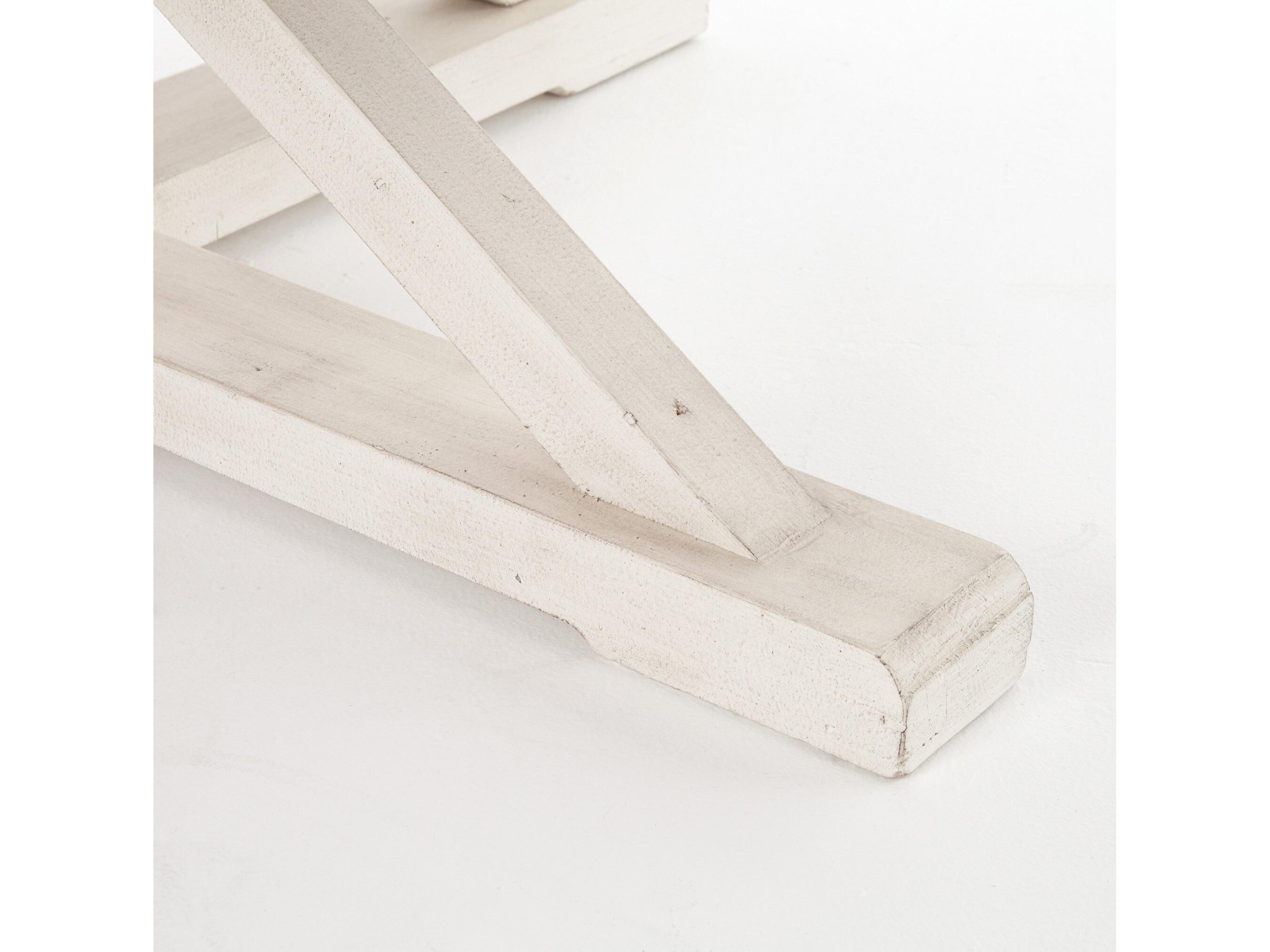 Four Hands Reclaimed Cintra Extendable Round Limestone White Driftwood Natural Dining Table