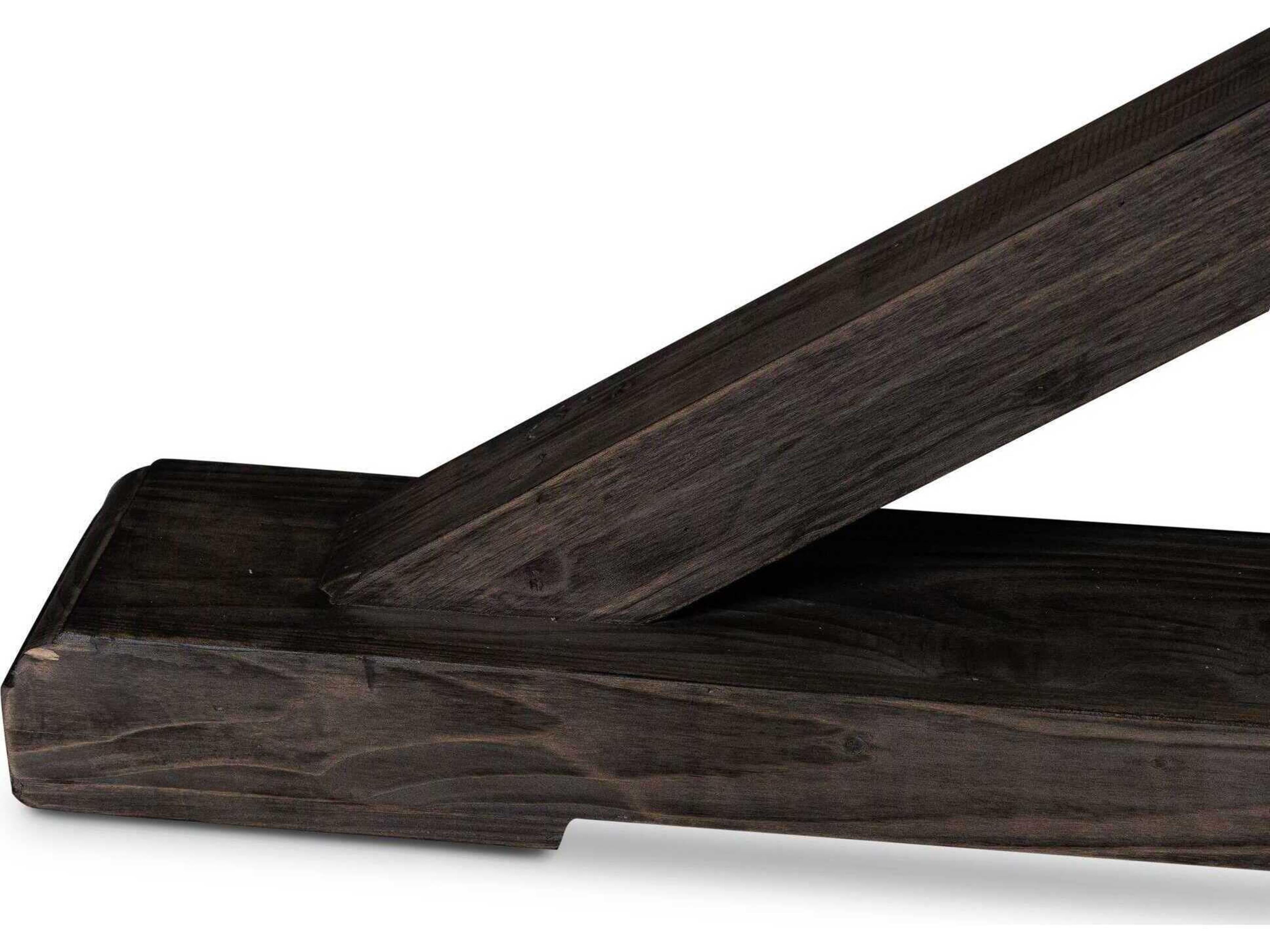 Luxecor Globetrotter Extendable Round Wood Rustic Black Olive Dining Table