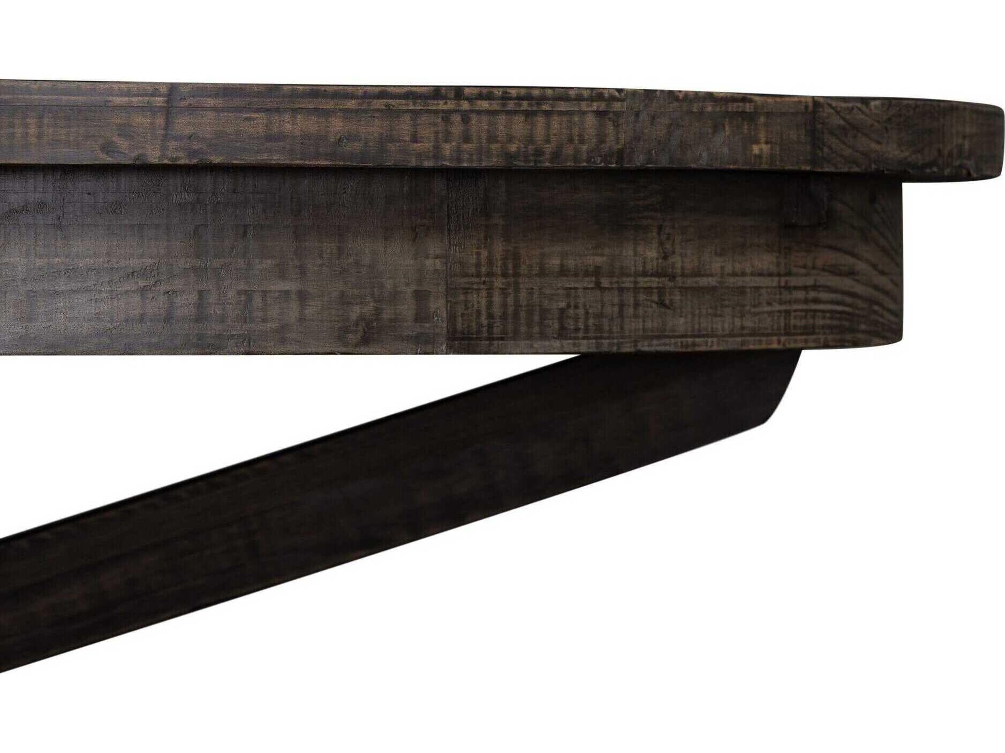 Luxecor Globetrotter Extendable Round Wood Rustic Black Olive Dining Table