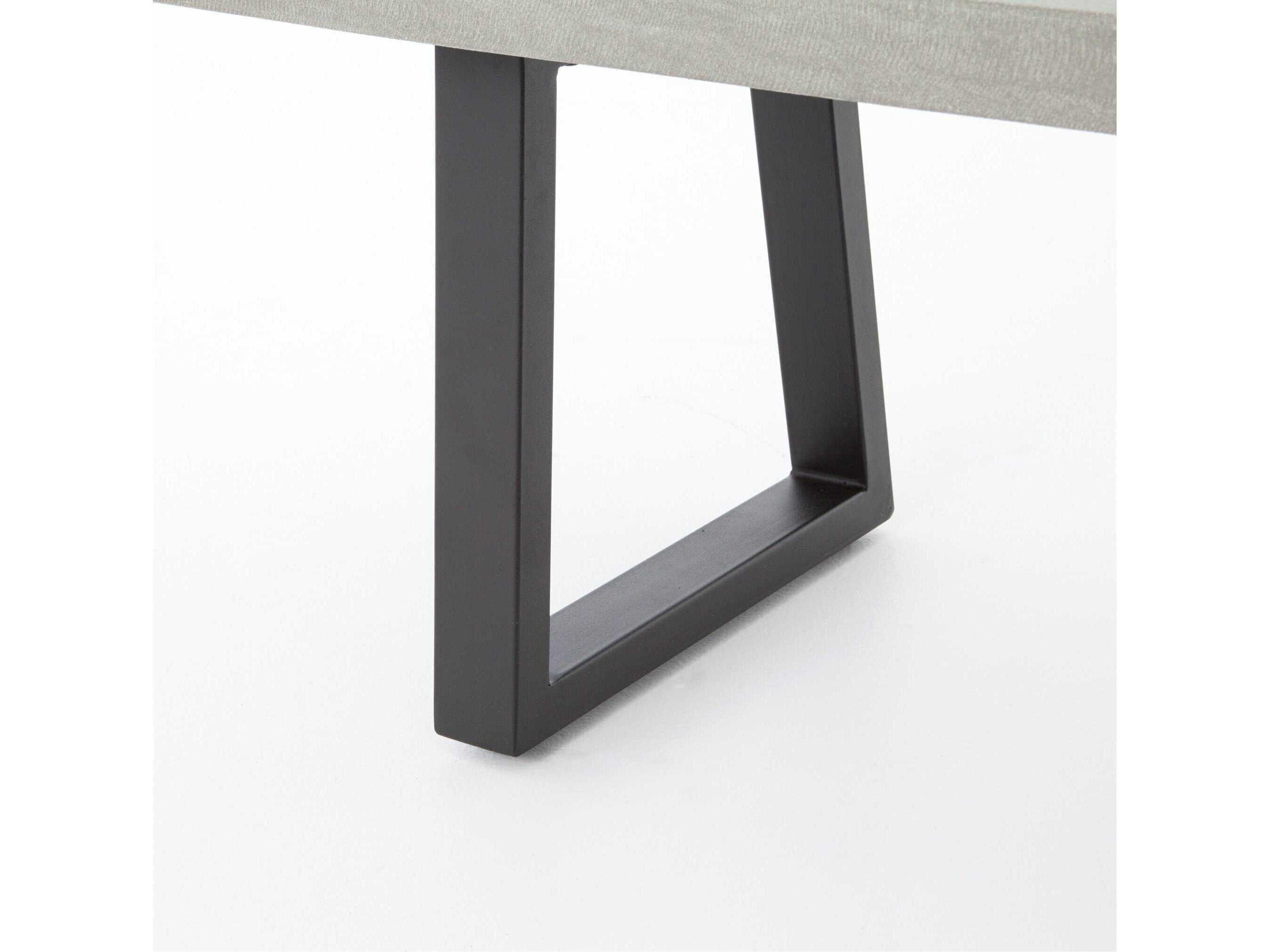 Four Hands Constantine Black Light Grey Accent Bench