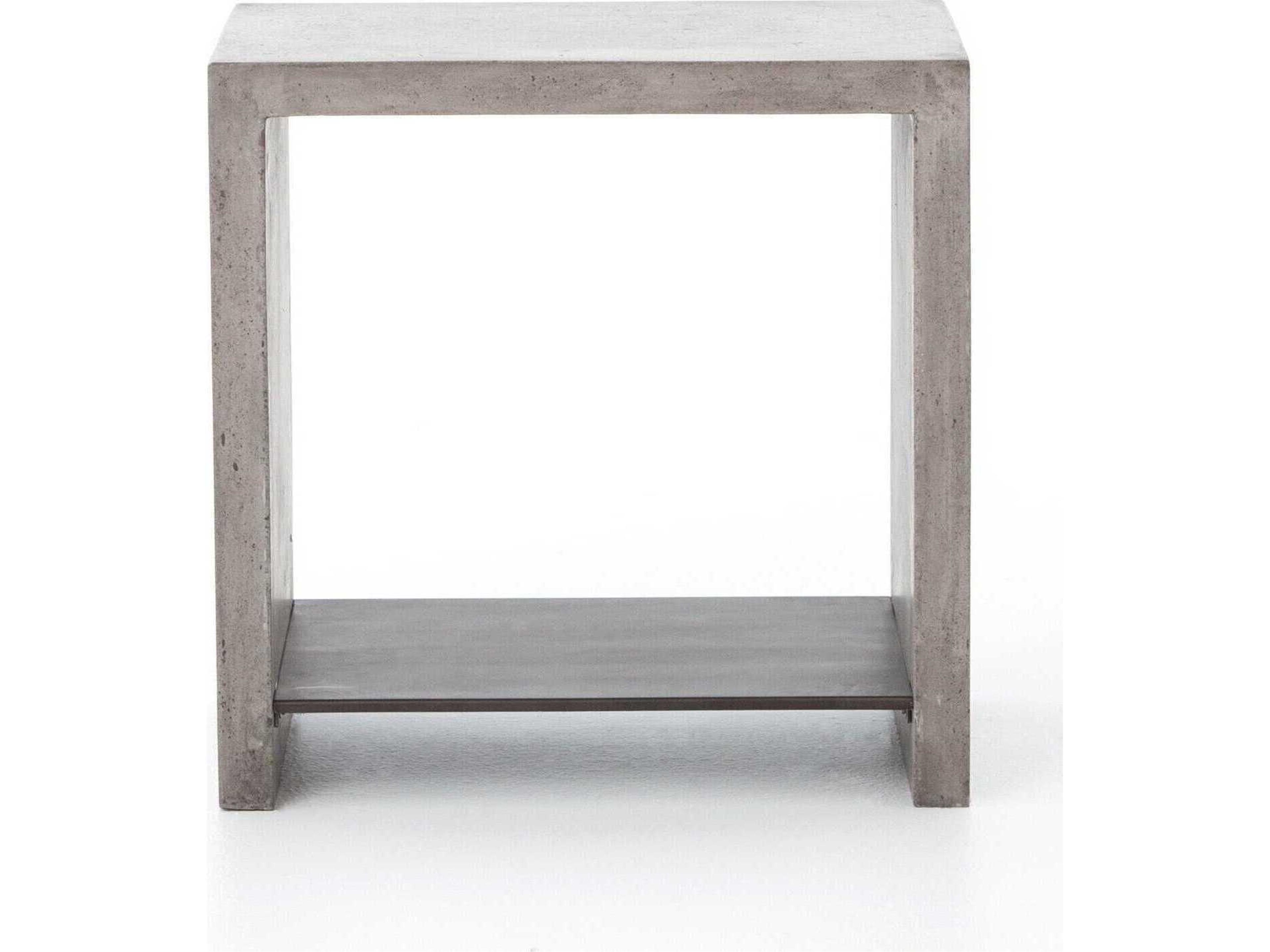 Four Hands Everett Hugo Rectangular Concrete End Table