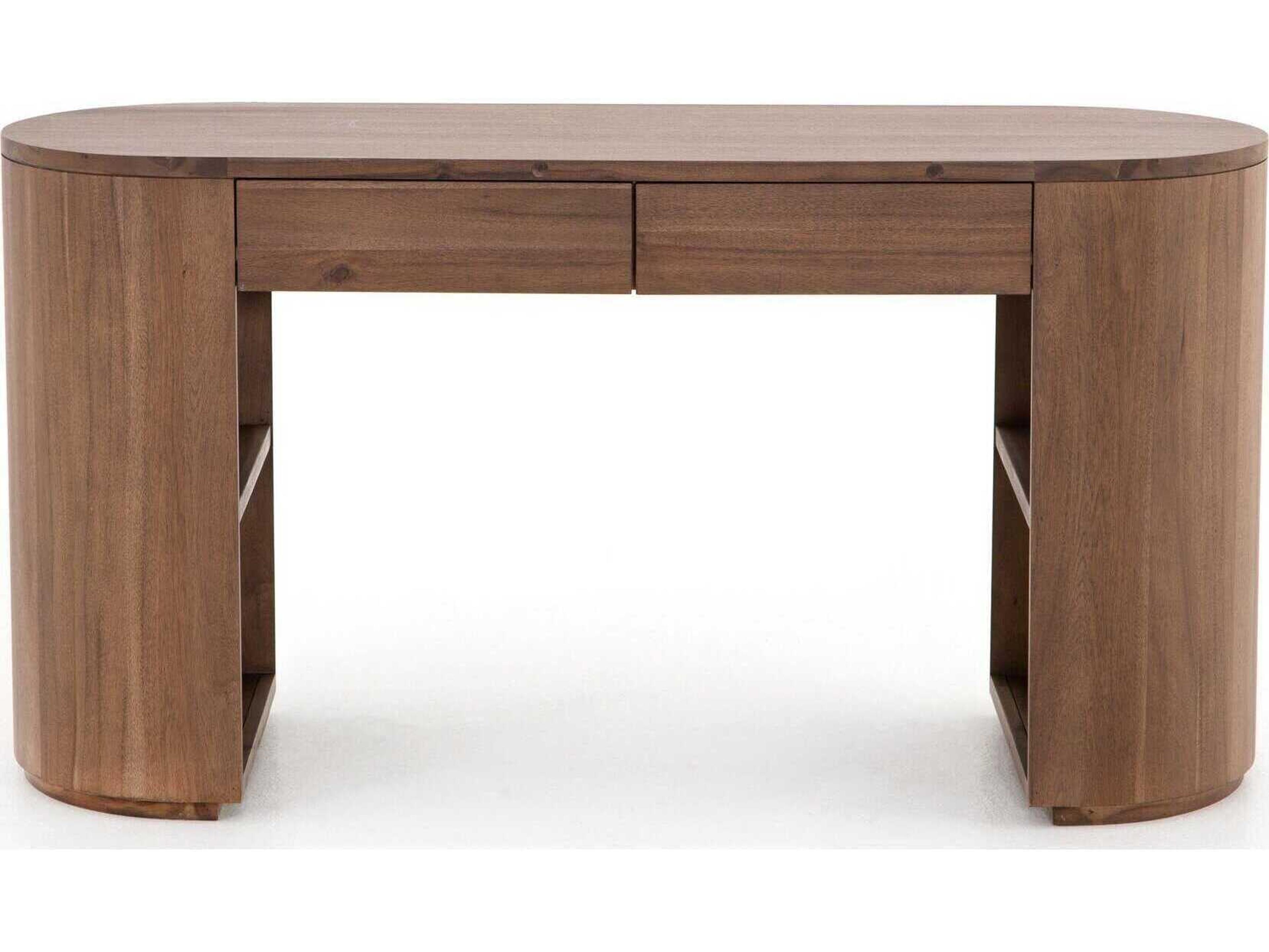 Four Hands Filmore Pilar Caramel Brown Veneer Acacia Wood Computer Desk