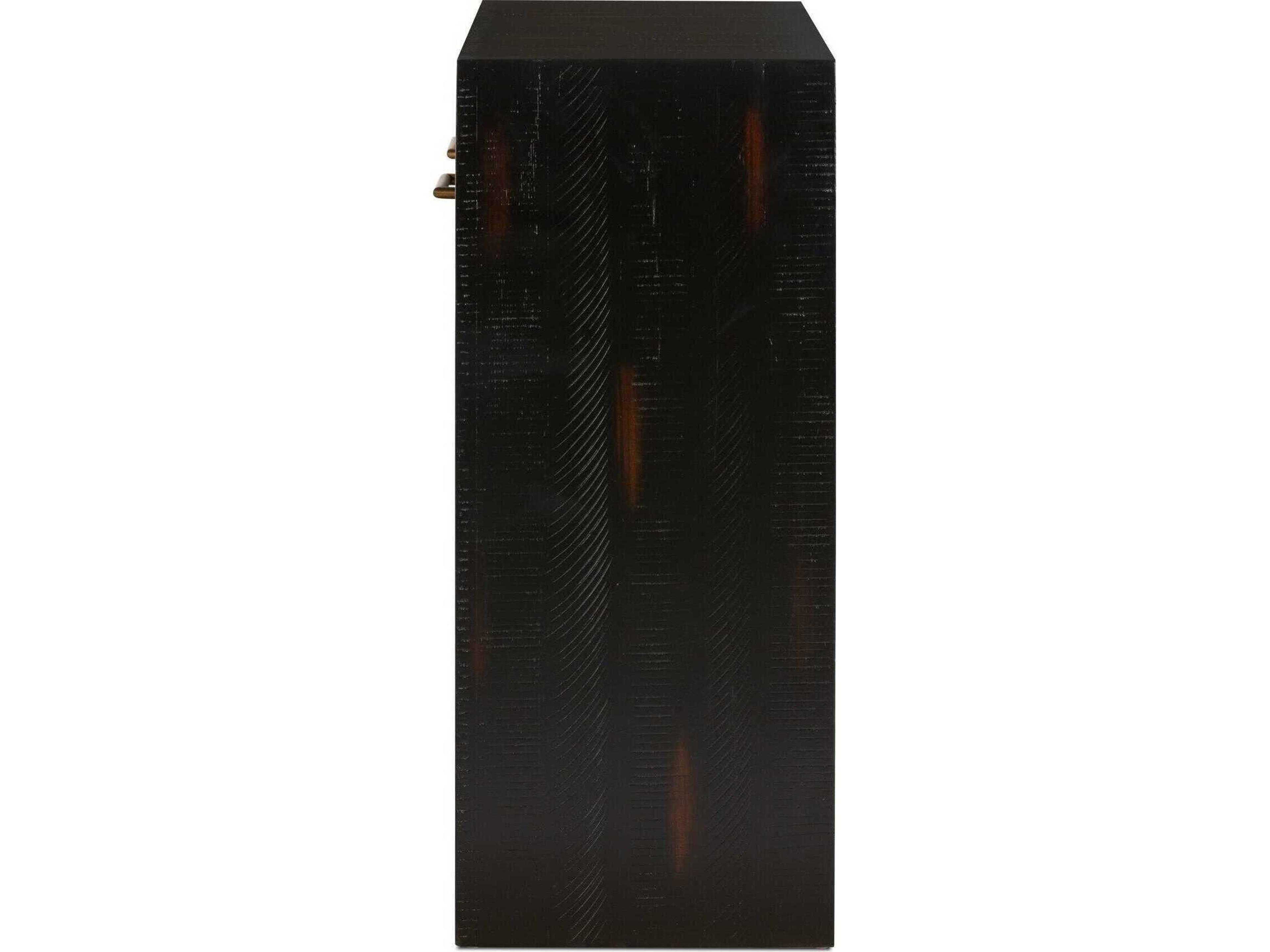 Four Hands Hadley Suki Rectangular Wood Burnished Black Console Table