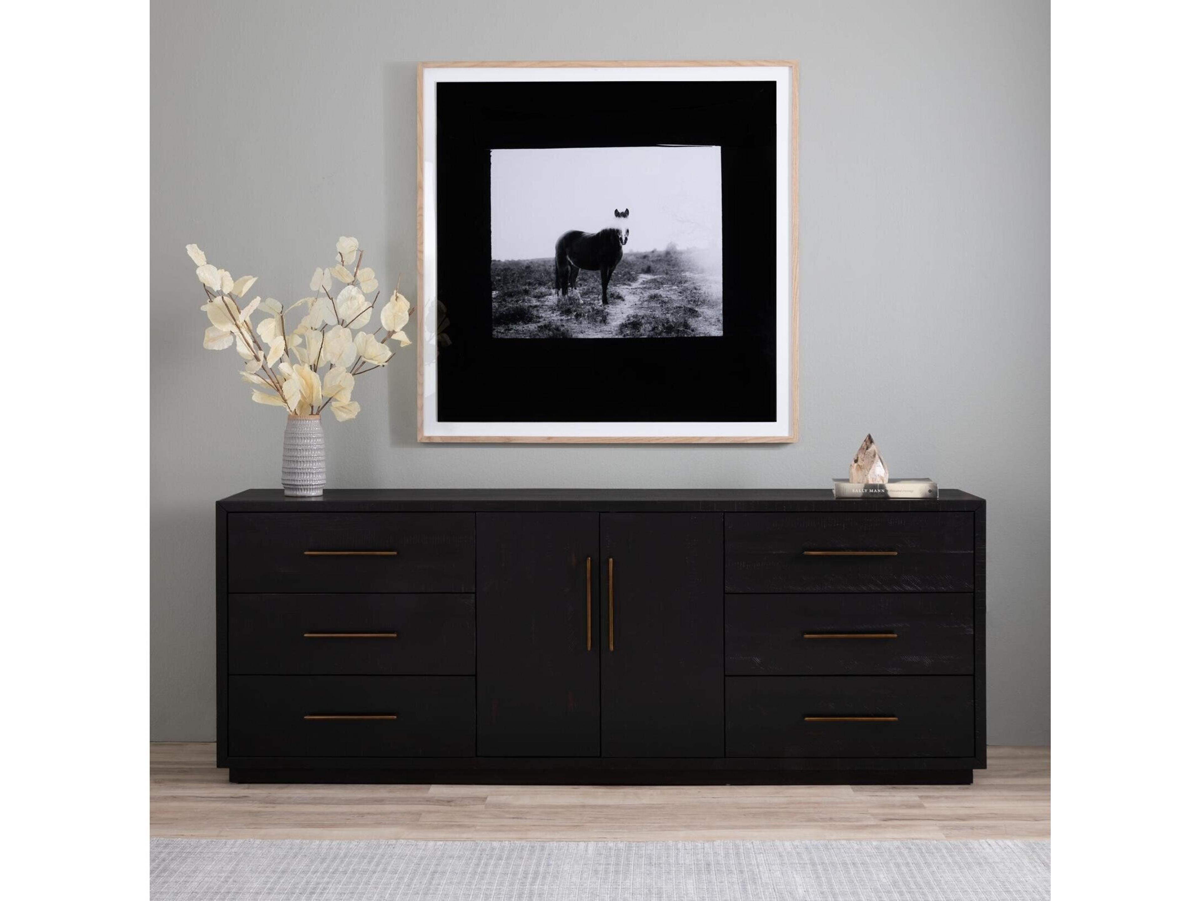 Four Hands Hadley Suki Burnished Black Large Media Console