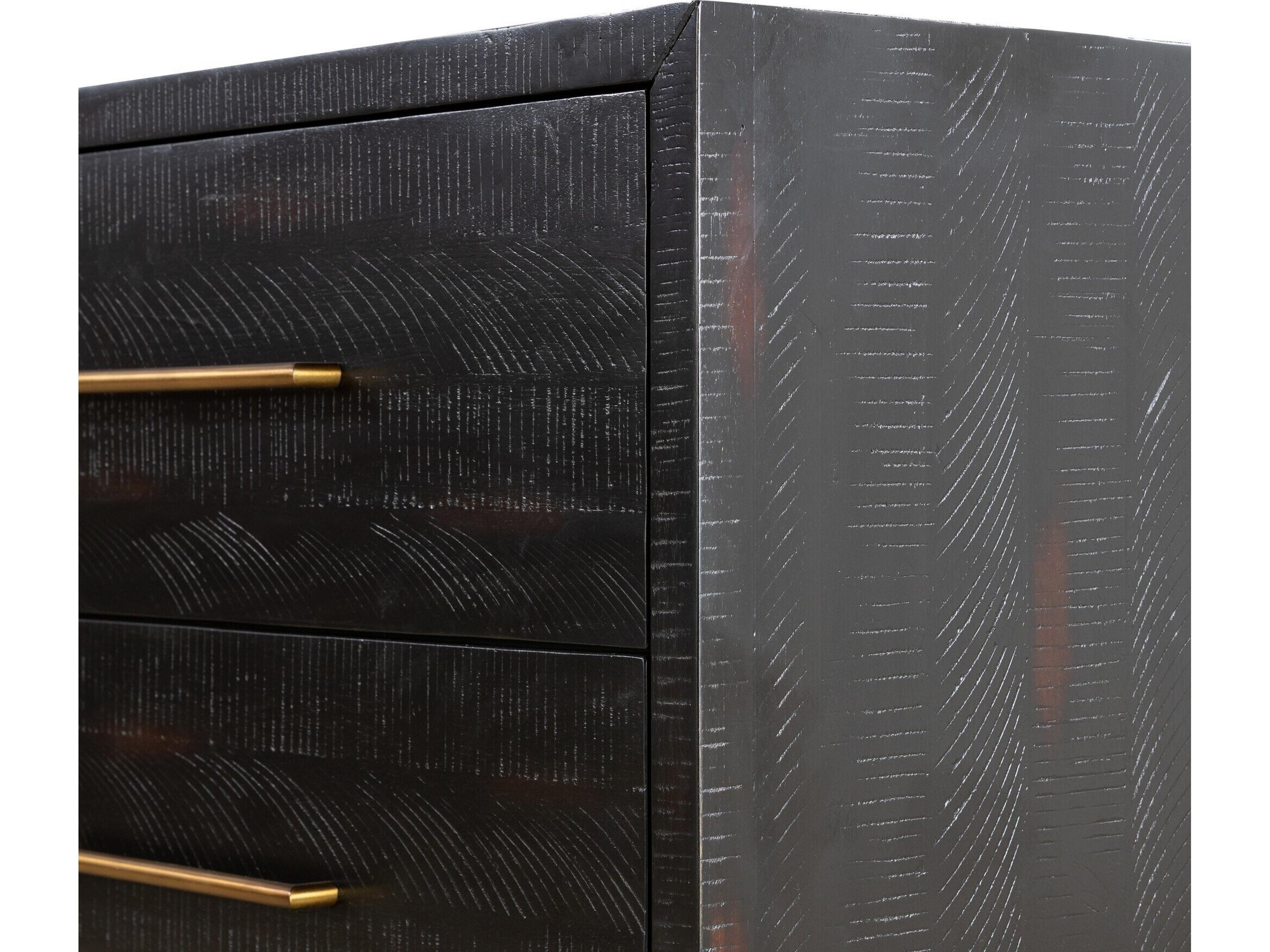 Four Hands Hadley Suki Burnished Black Large Media Console