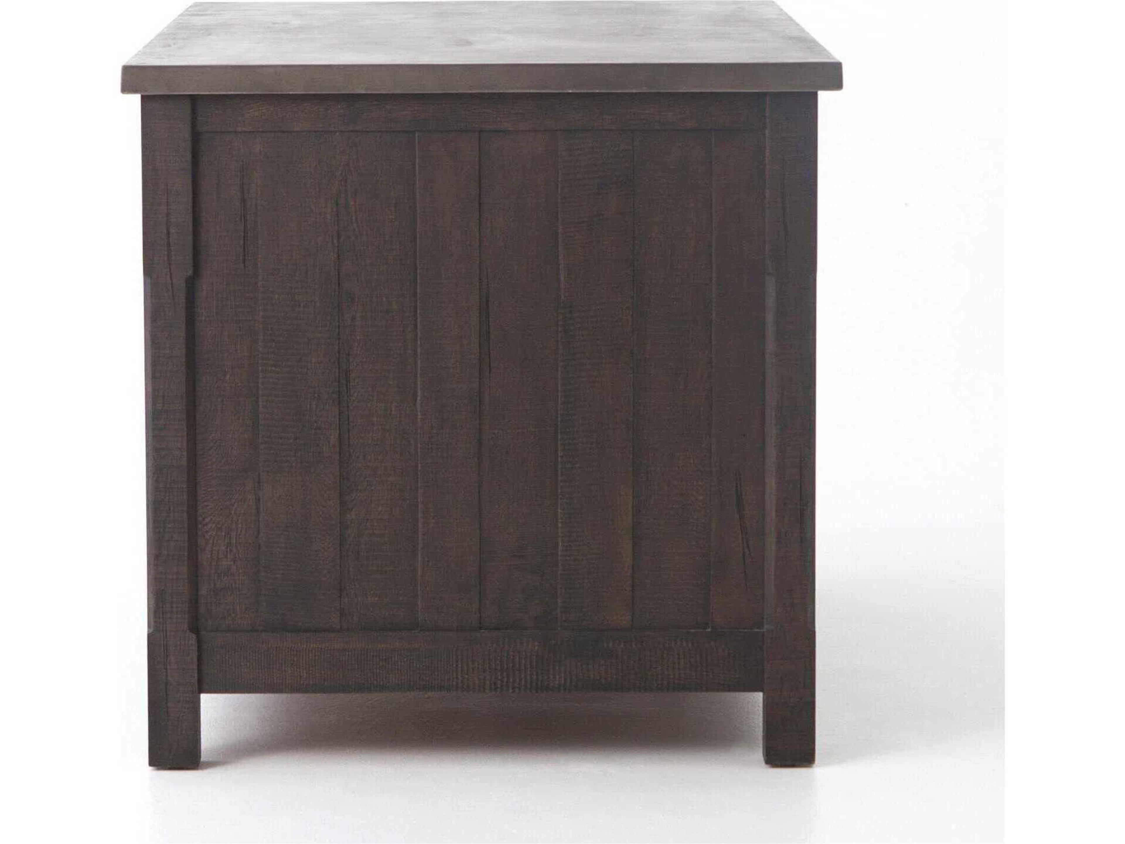 Four Hands Patten Wood Rubbed Black Oak Bar Cart