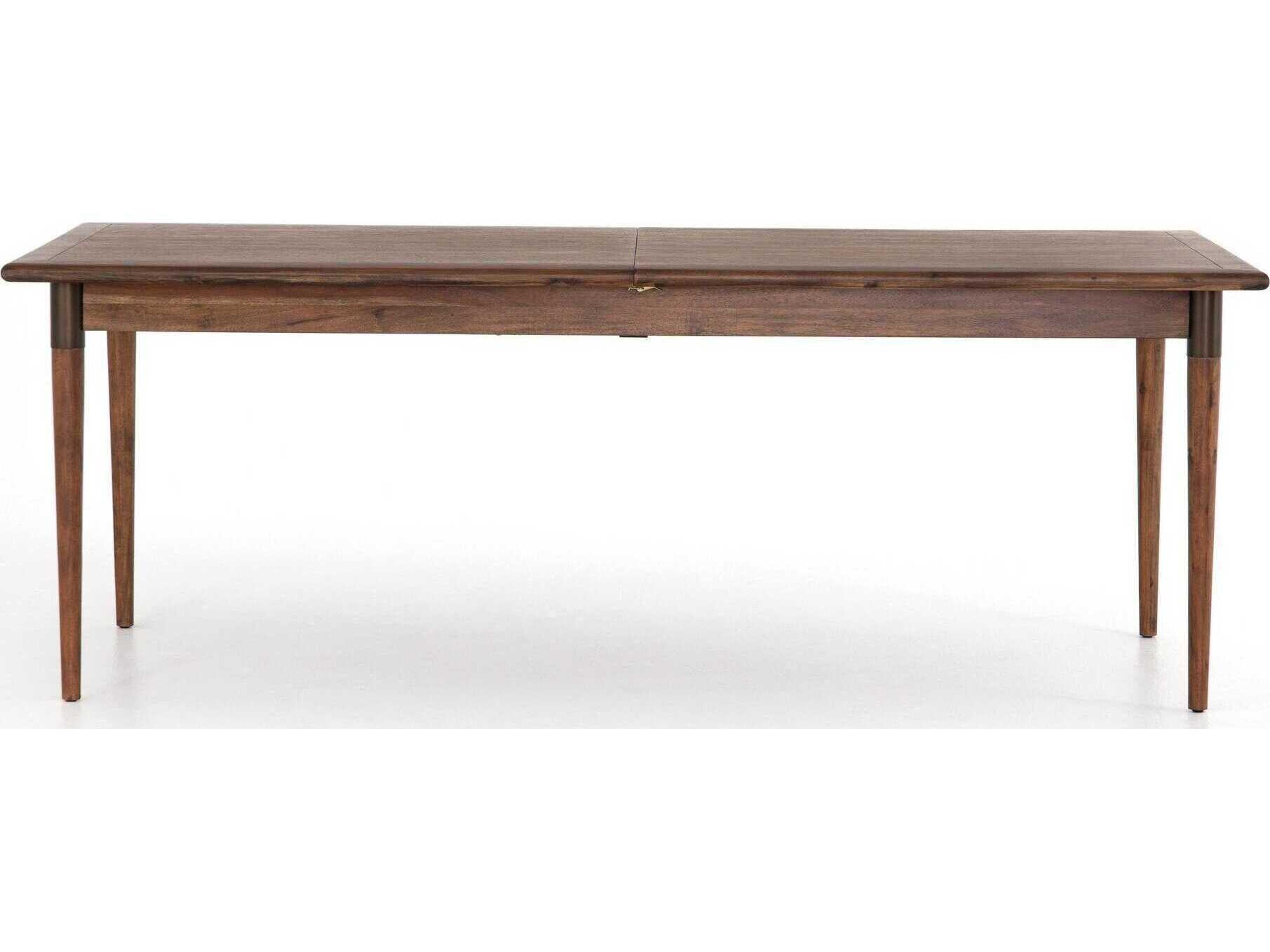 Four Hands Patten Harper Extendable Rectangular Wood Toasted Walnut Umber Bronze Dining Table