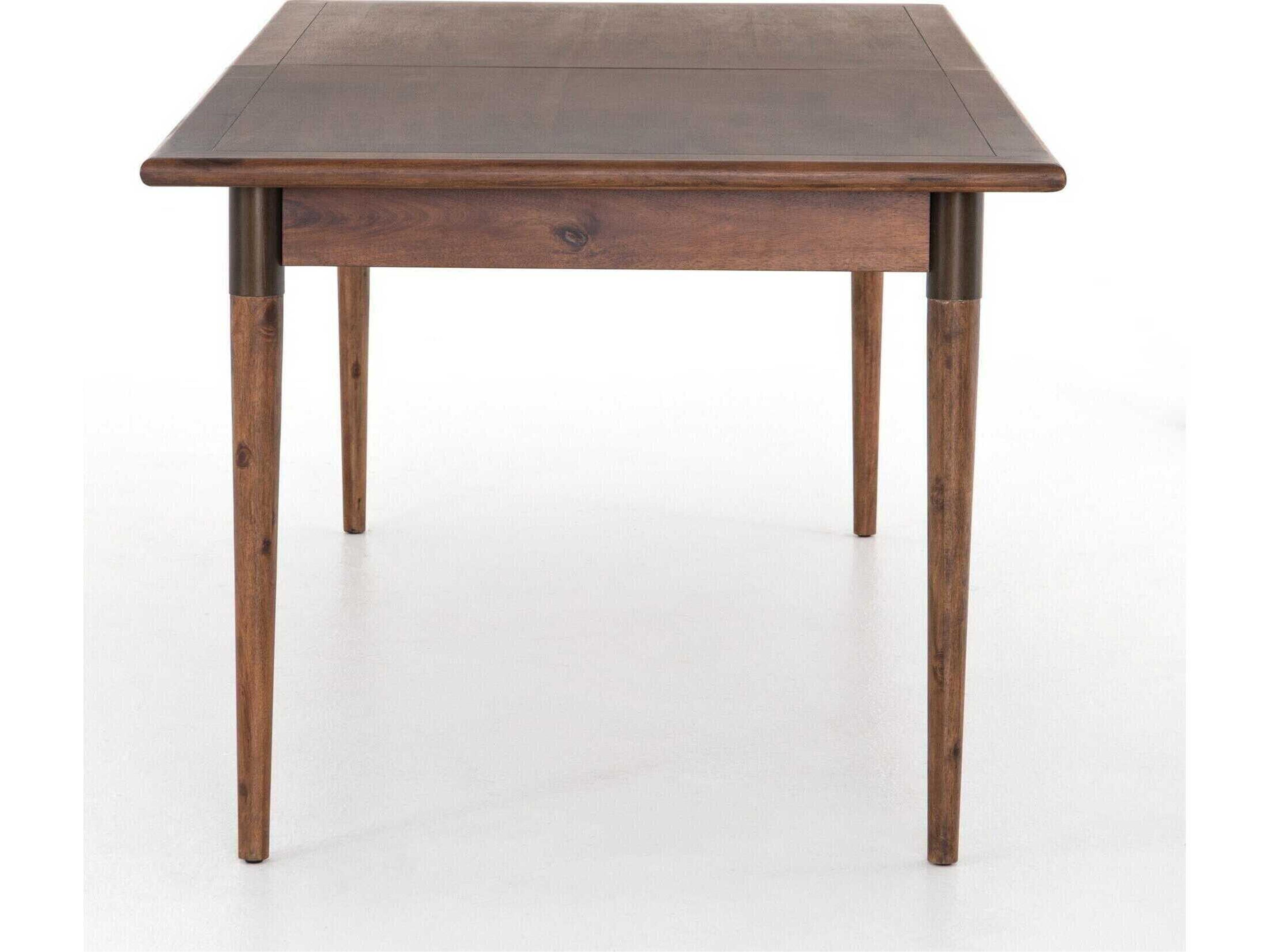 Four Hands Patten Harper Extendable Rectangular Wood Toasted Walnut Umber Bronze Dining Table