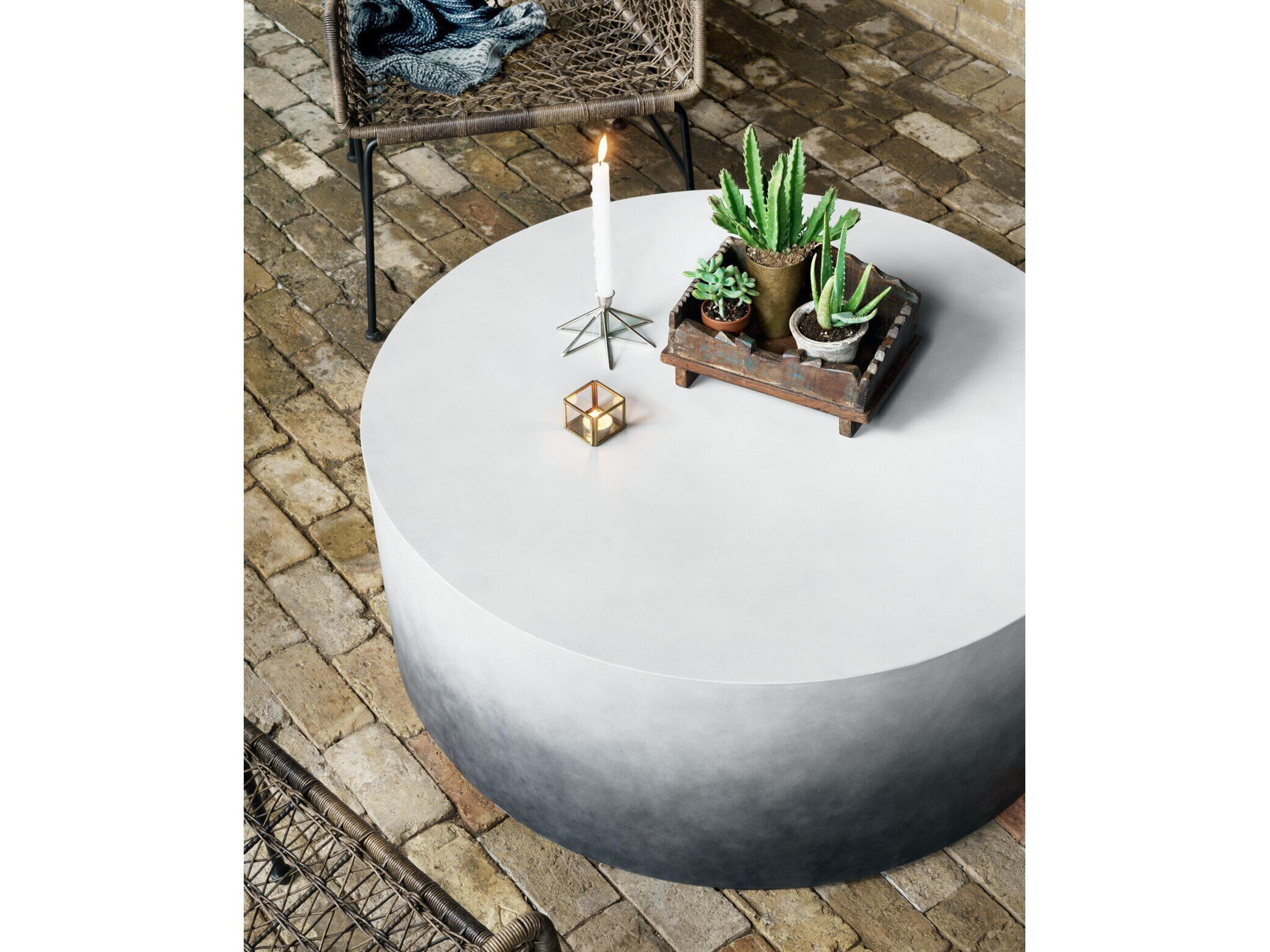 Luxecor Globetrotter Sheridan Round Concrete Indigo Ombre Coffee Table