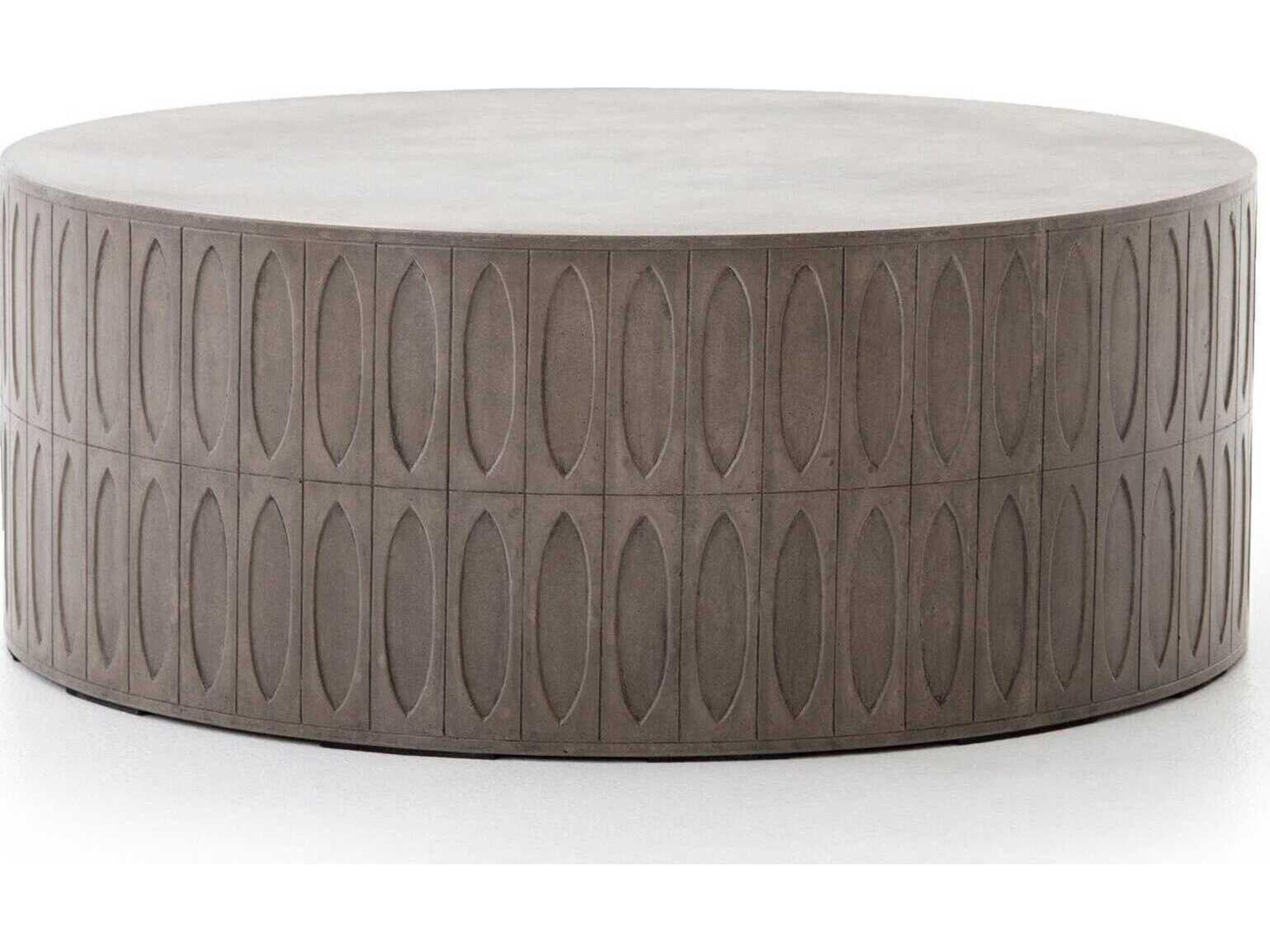Thayer Colorado Round Concrete Dark Grey Coffee Table