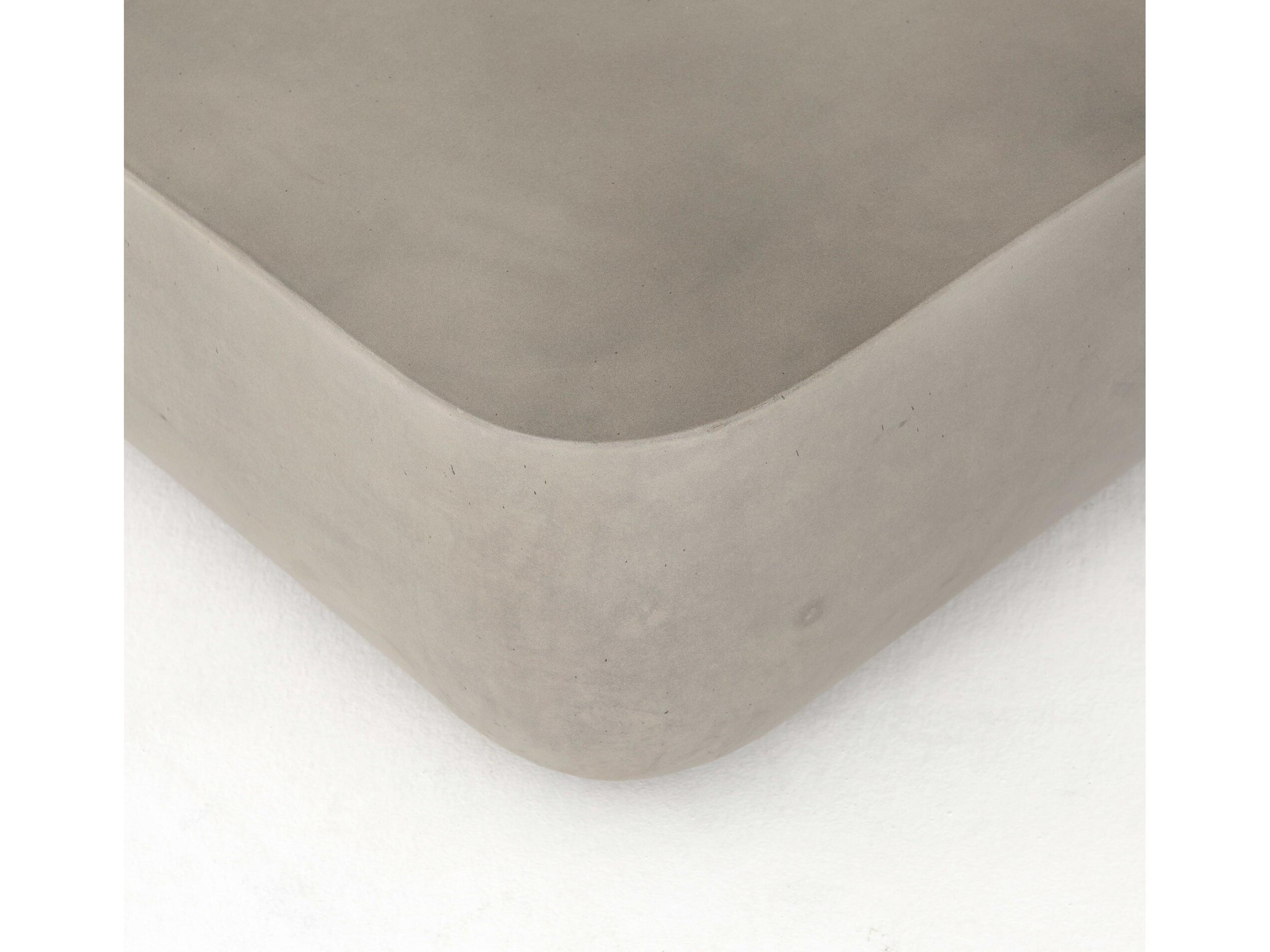 Four Hands Thayer Ivan Square Grey Concrete Coffee Table