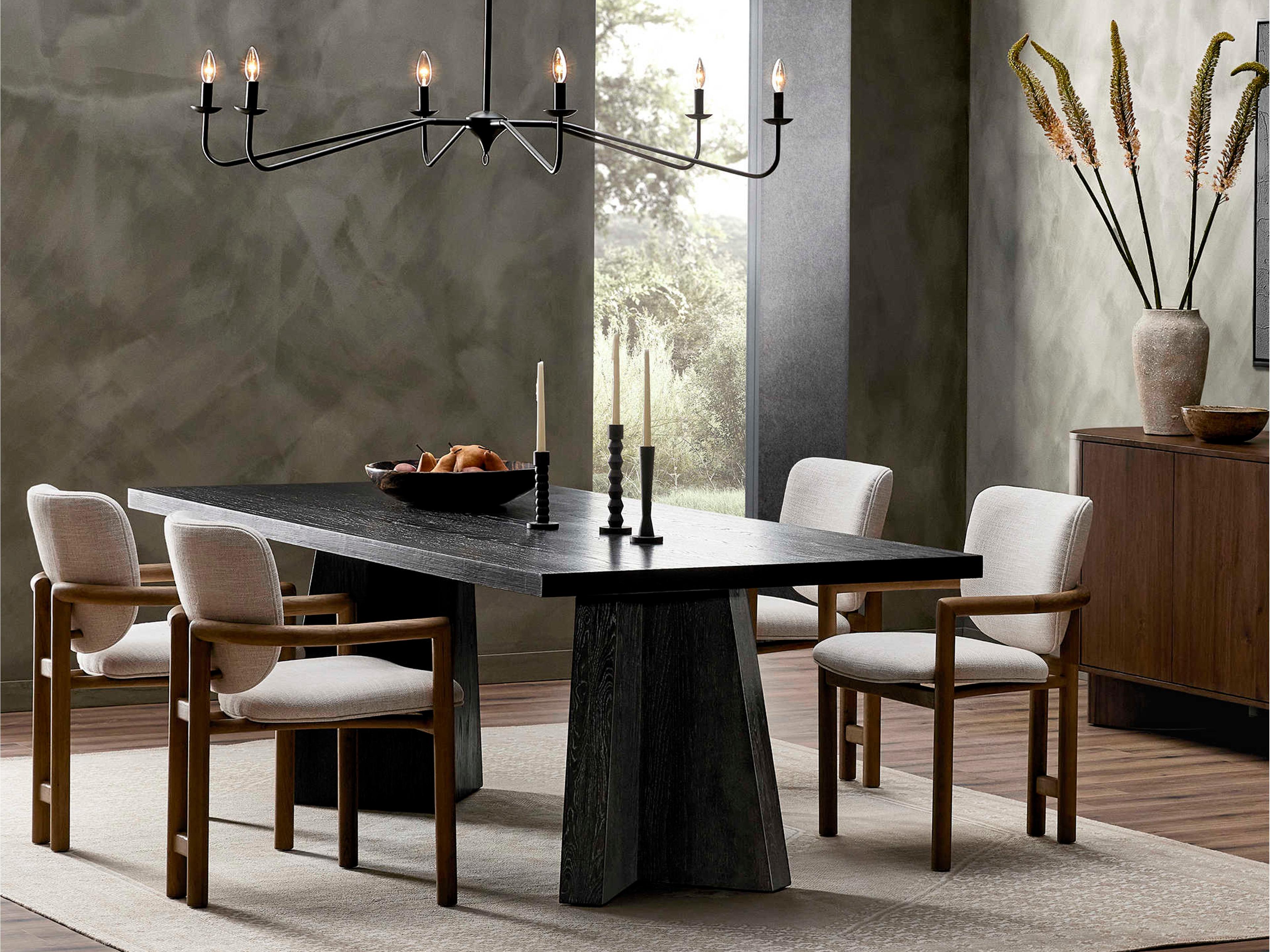 Wells Oak Wood Dining Room Set