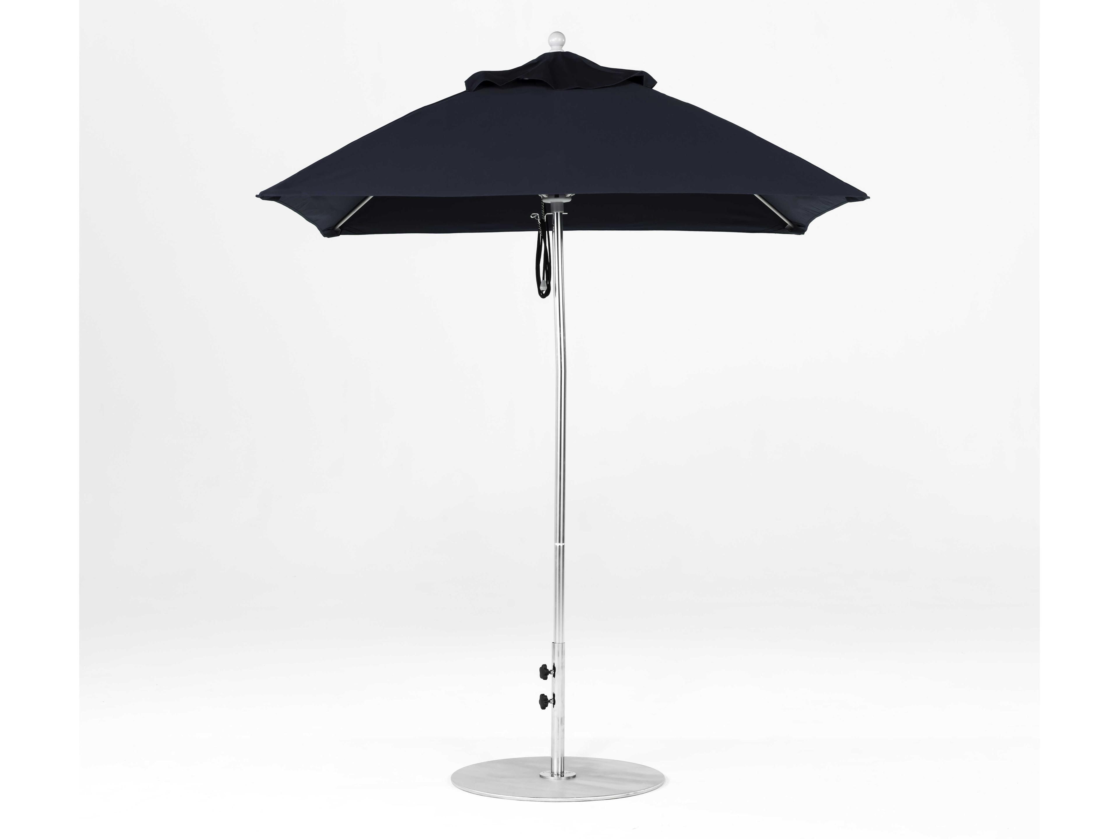 Frankford Monterey Custom Market Fiberglass 6.5 Foot Square Pulley Lift Outdoor Umbrella