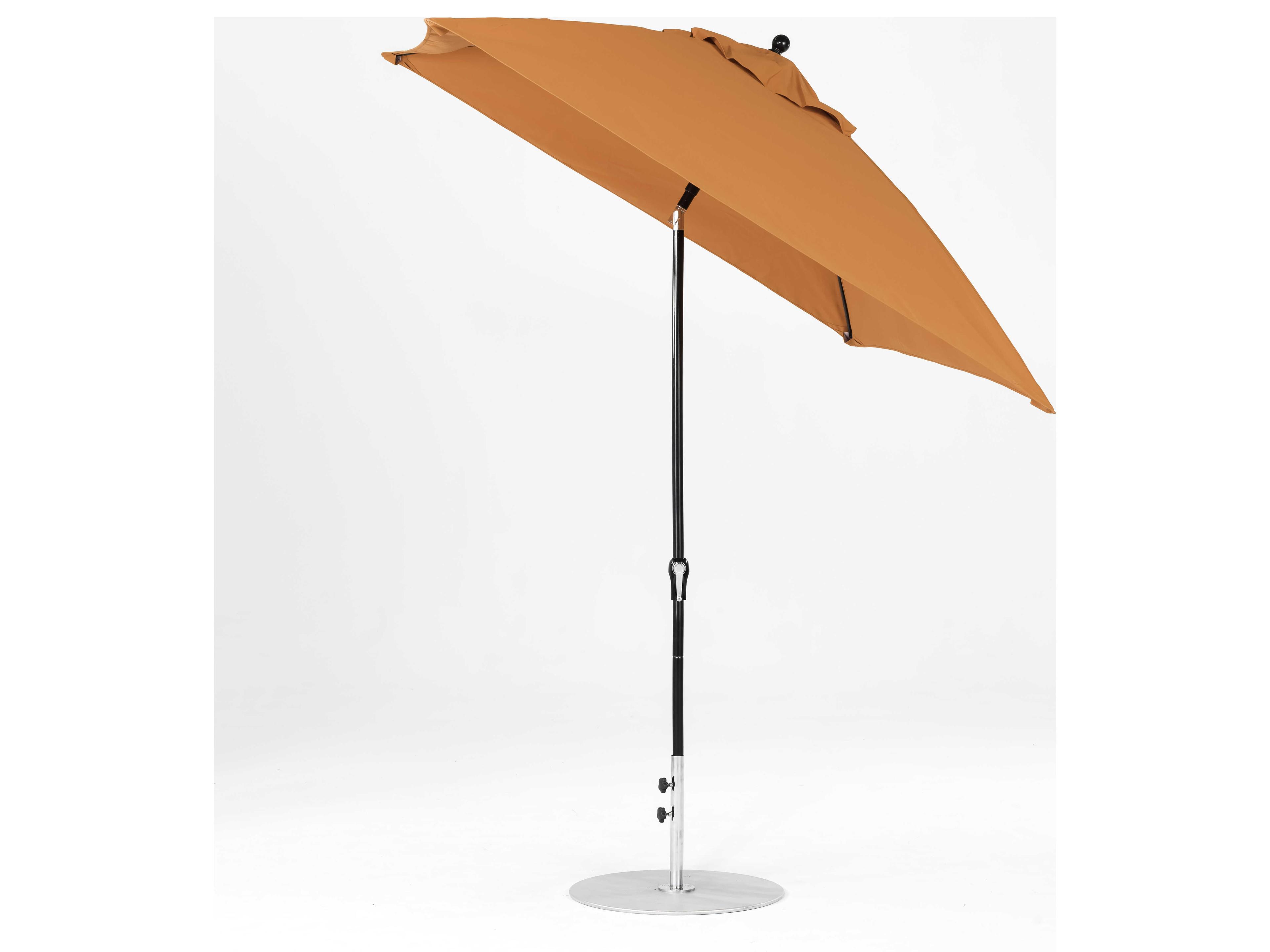 Frankford Quick Ship Monterey Market Fiberglass 7.5 Foot Square Crank Auto Tilt Patio Umbrella