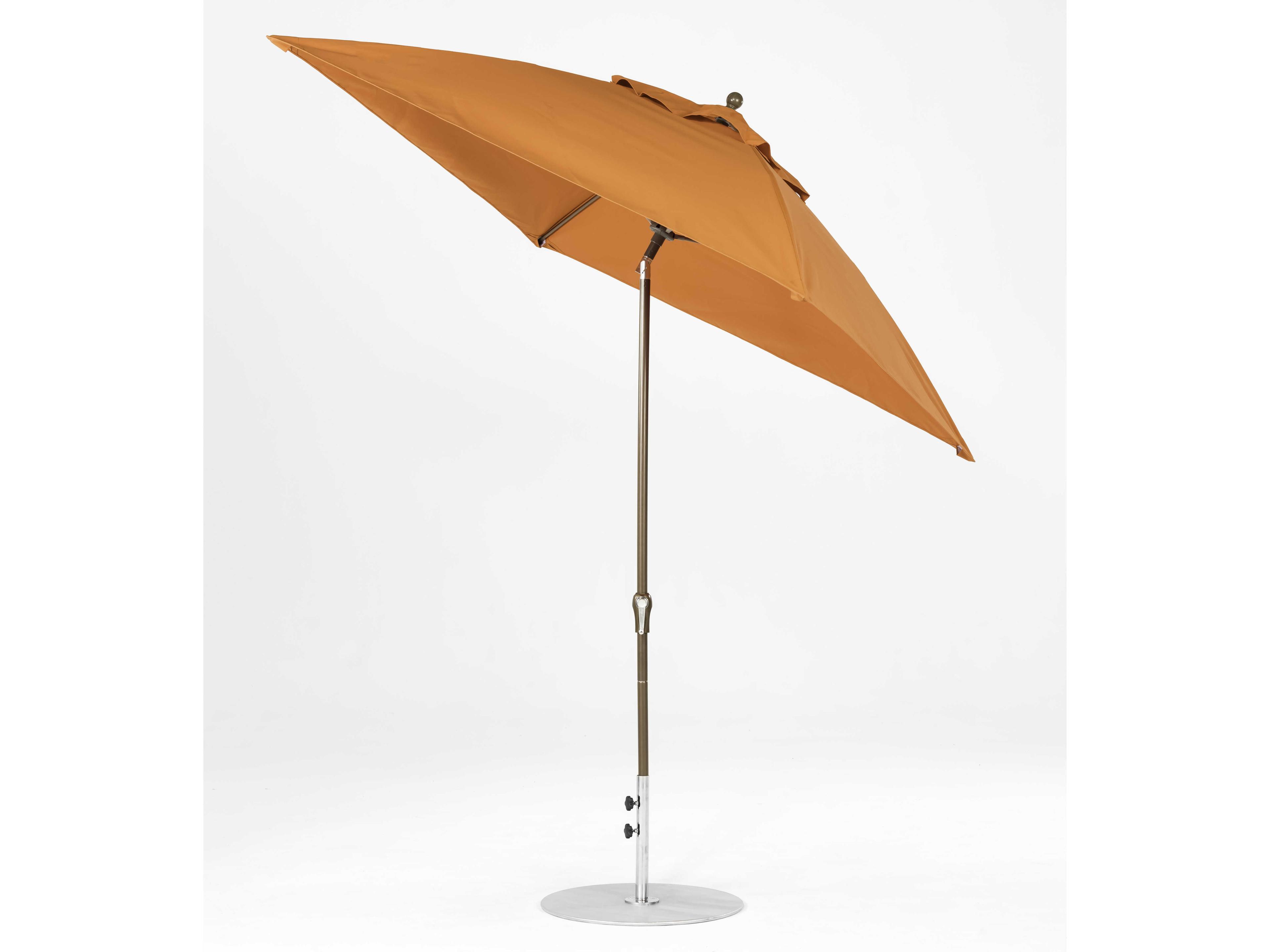Frankford Quick Ship Monterey Market Fiberglass 7.5 Foot Square Crank Auto Tilt Patio Umbrella