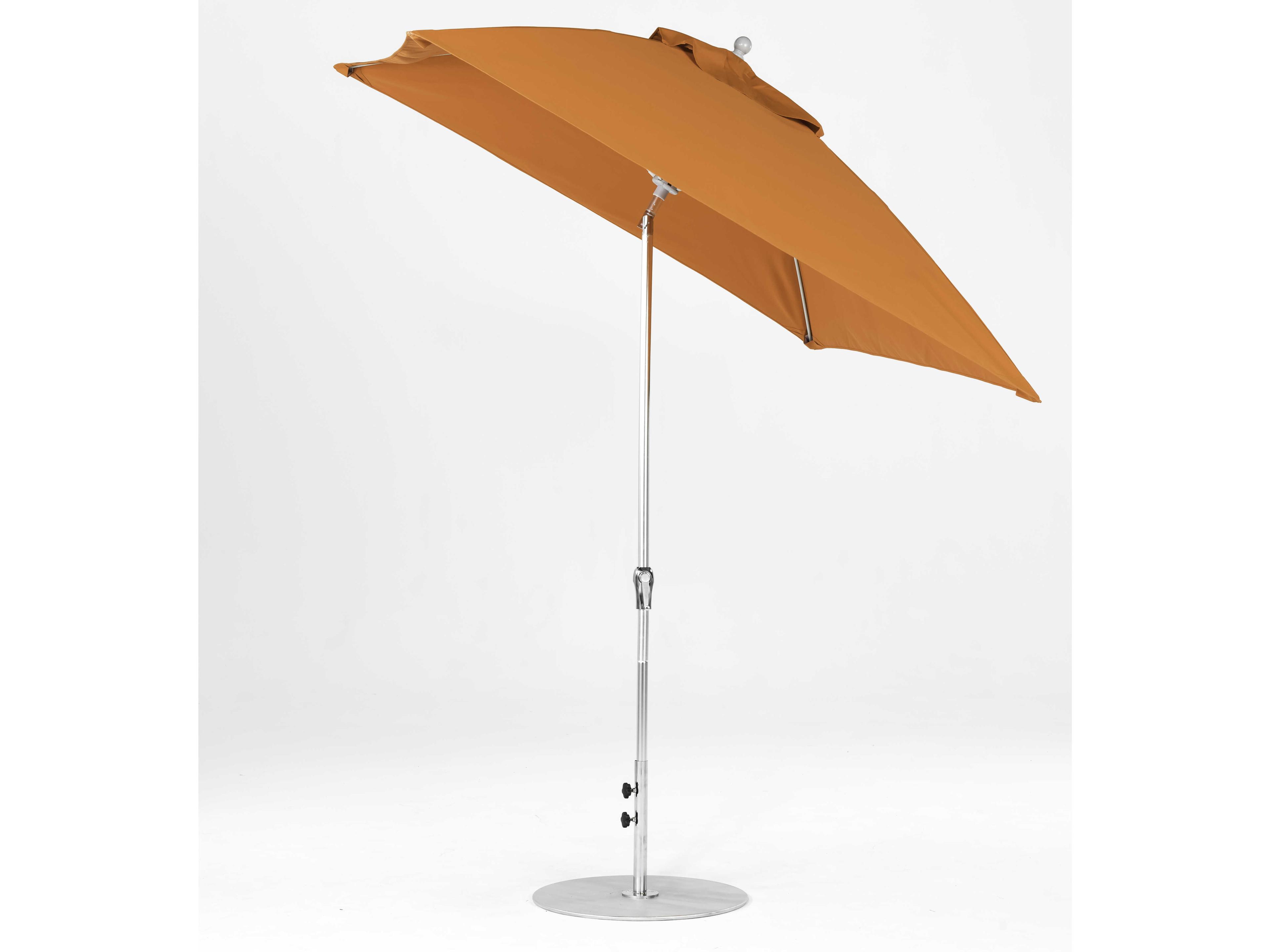Frankford Quick Ship Monterey Market Fiberglass 7.5 Foot Square Crank Auto Tilt Patio Umbrella