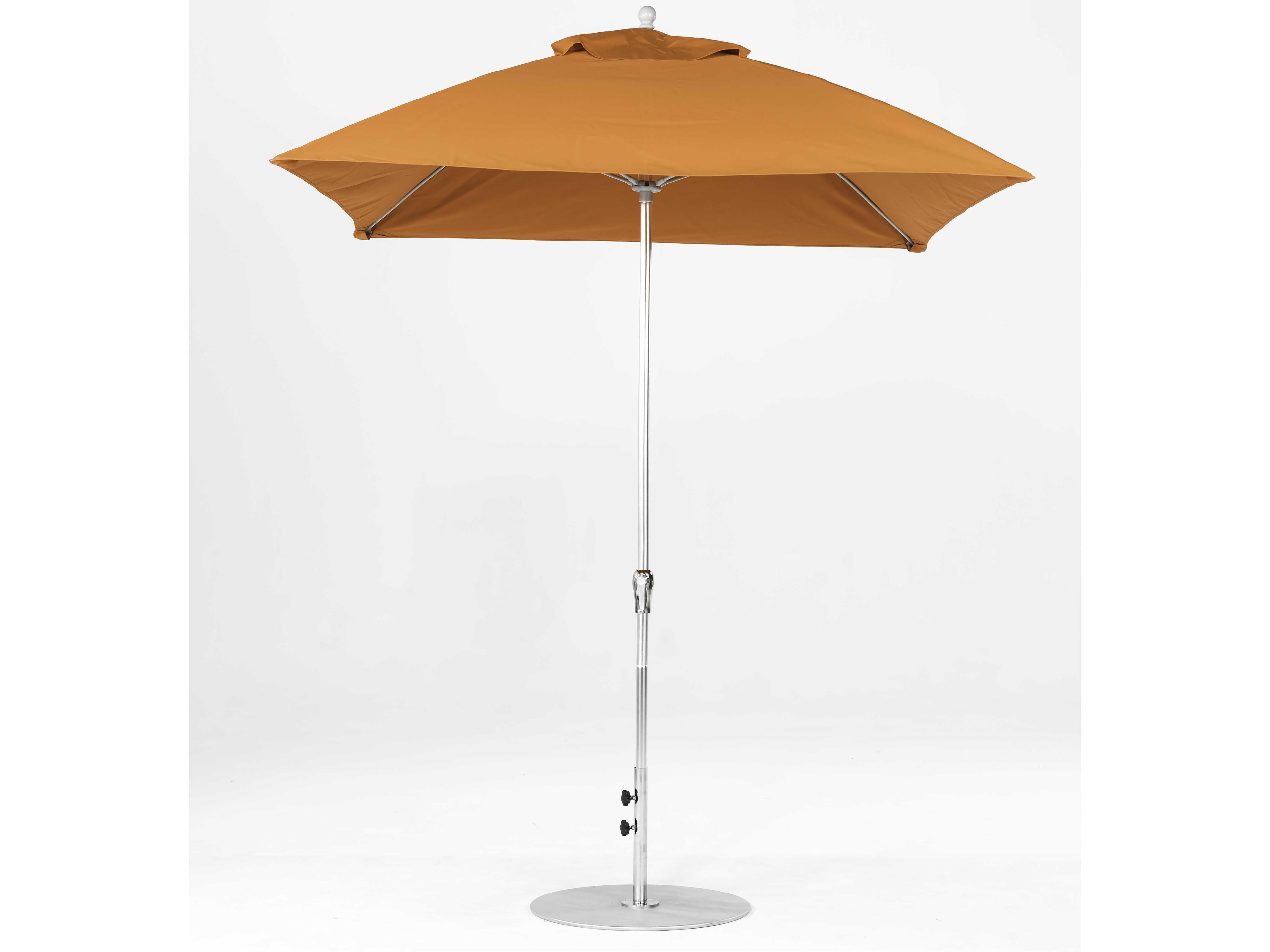 Frankford Quick Ship Monterey Fiberglass Market 7.5 Foot Square Crank Patio Umbrella