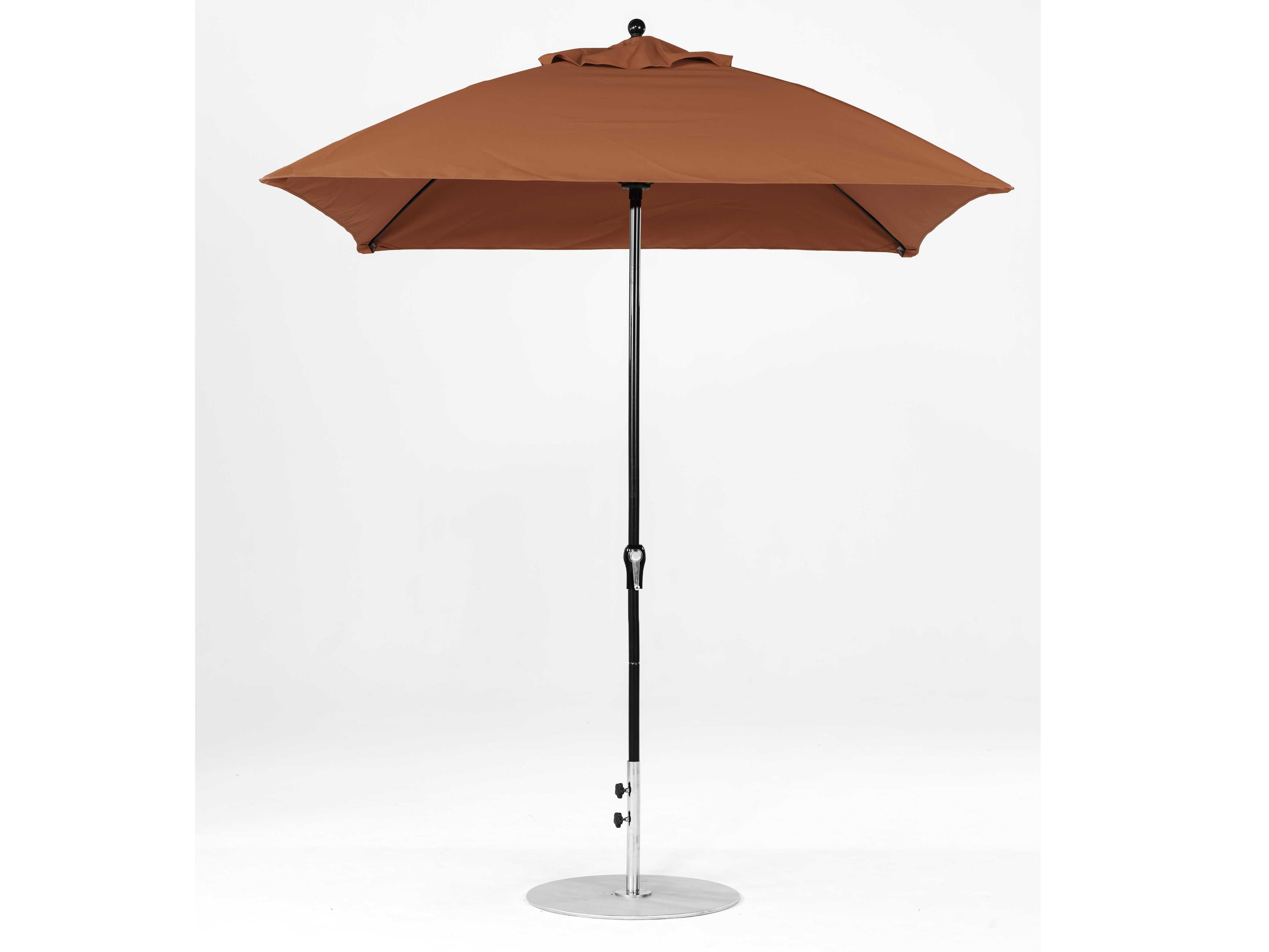 Frankford Quick Ship Monterey Fiberglass Market 7.5 Foot Square Crank Patio Umbrella
