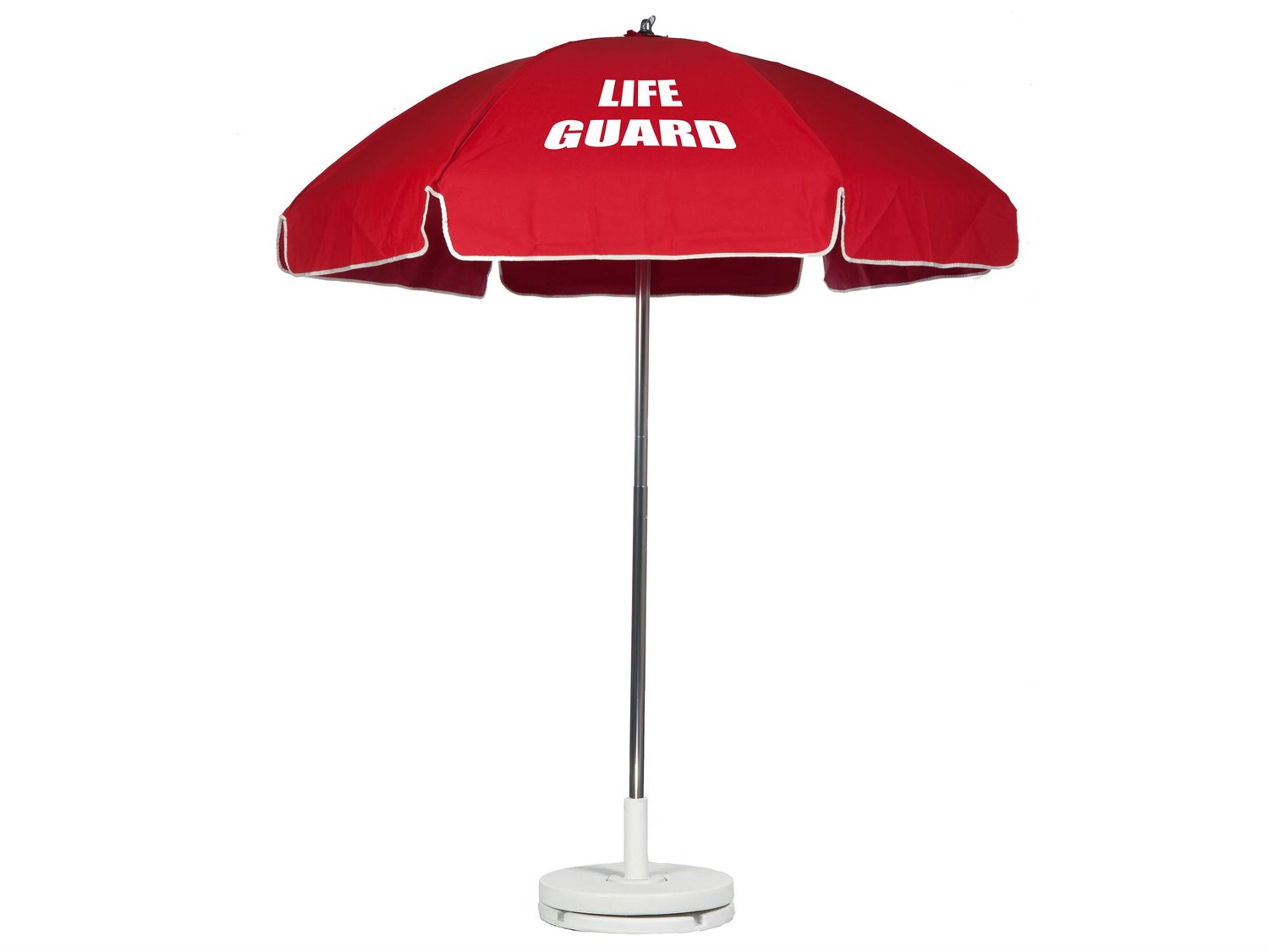 Frankford Quick Ship Lifeguard Steel 6.5 Foot Hexagon Manual Outdoor Patio Umbrella - Steel Ribs