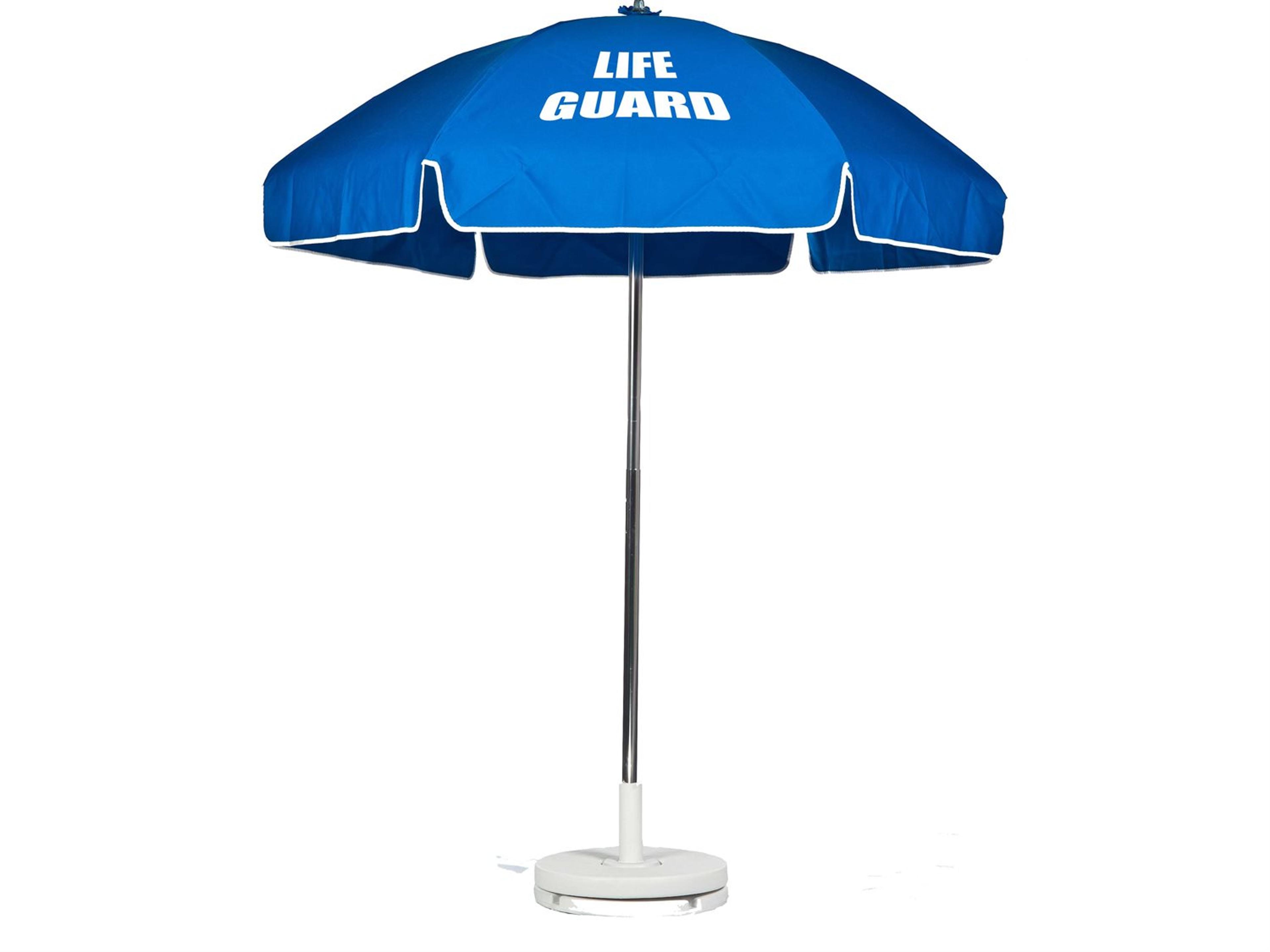 Frankford Quick Ship Lifeguard Steel 6.5 Foot Hexagon Manual Outdoor Patio Umbrella - Steel Ribs